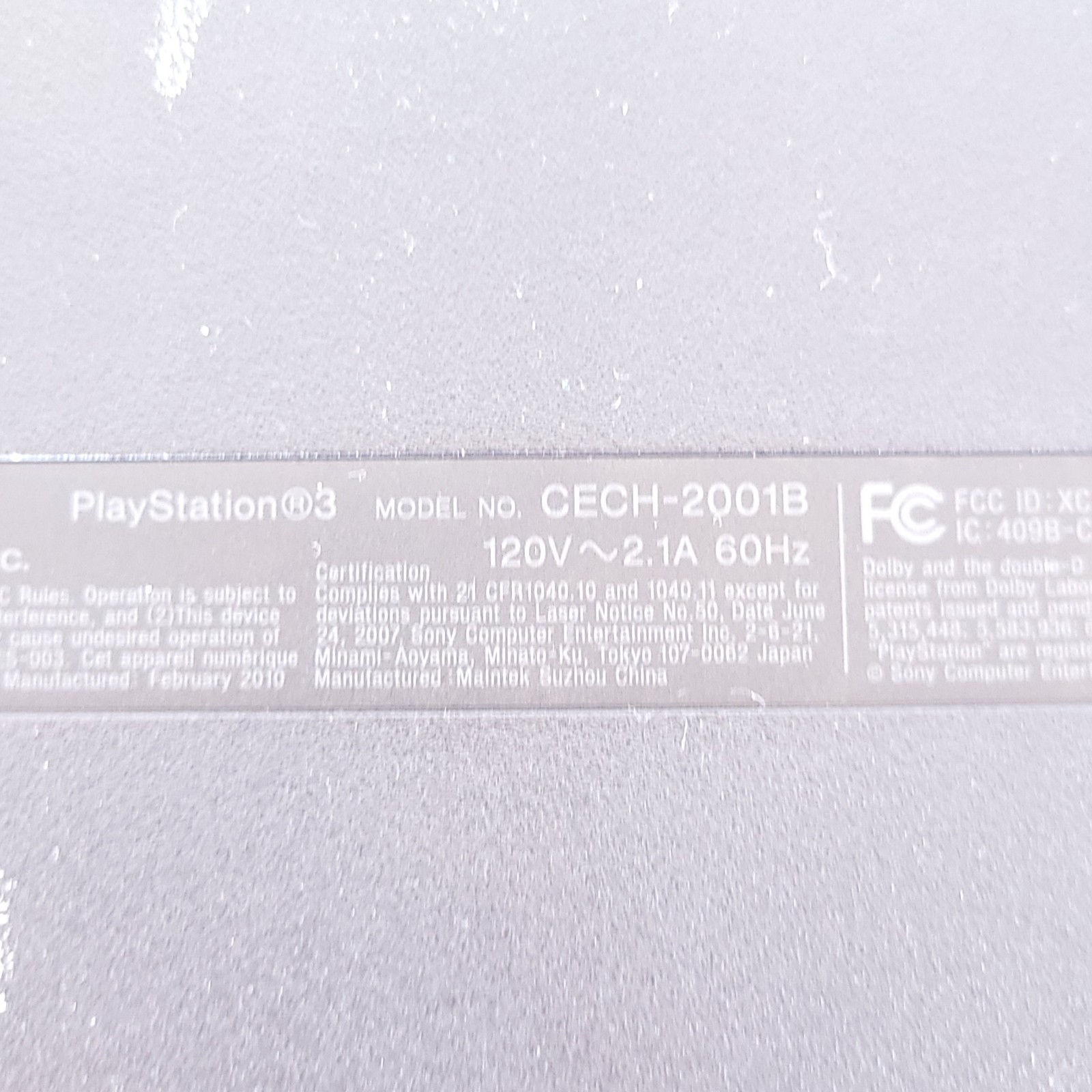 Sony PlayStation 3 PS3 Slim Console 250GB CECH-2001B w/Controller & Cables