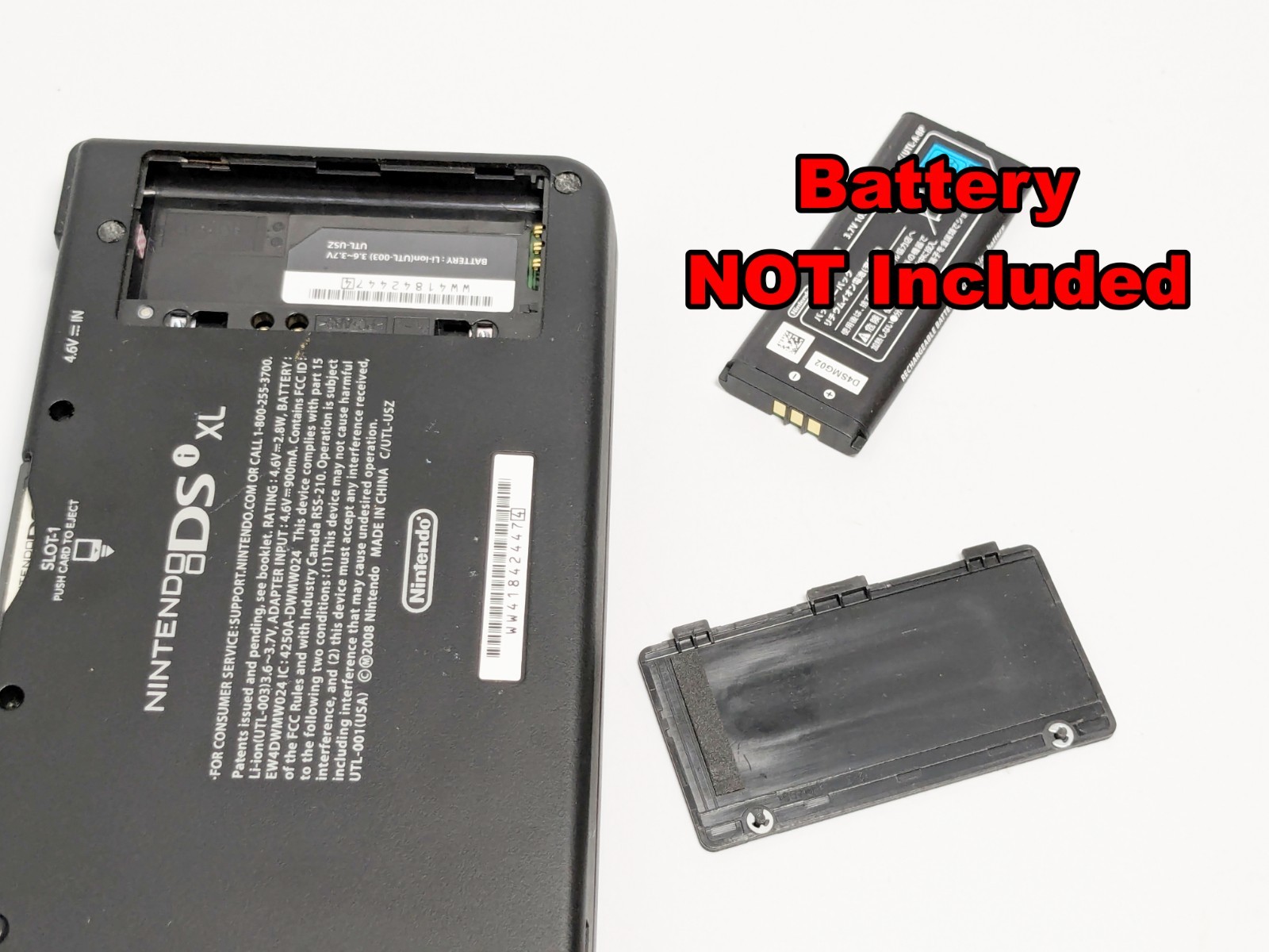 Nintendo DSi XL Works Damaged Screen NO BATTERY Midnight Blue AS IS For fix