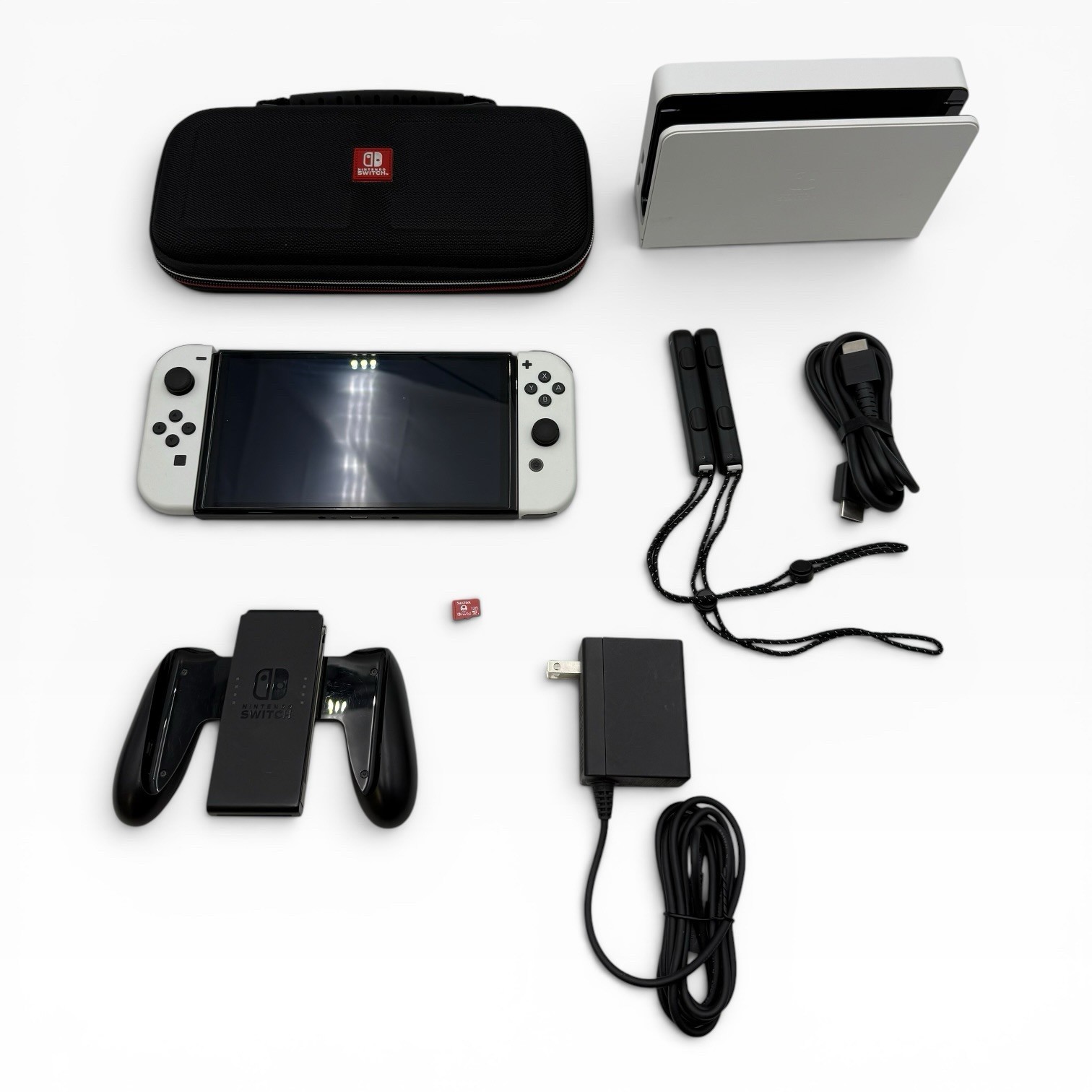 Nintendo Switch OLED Model HEG-001 64GB – 128Gb Card & White