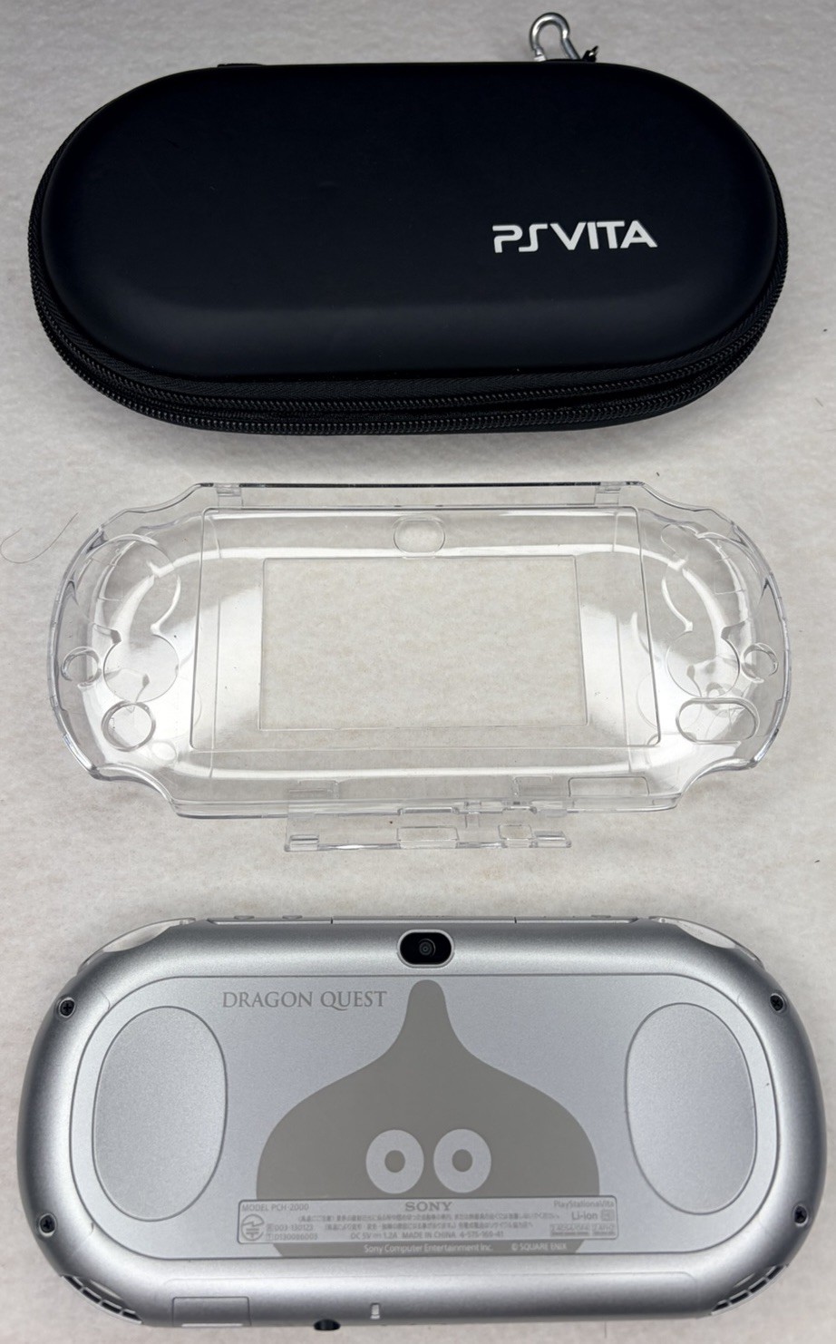 Sony PS Vita PCH-2000 Metal Slime Limited Edition Dragon Quest With Case & Card