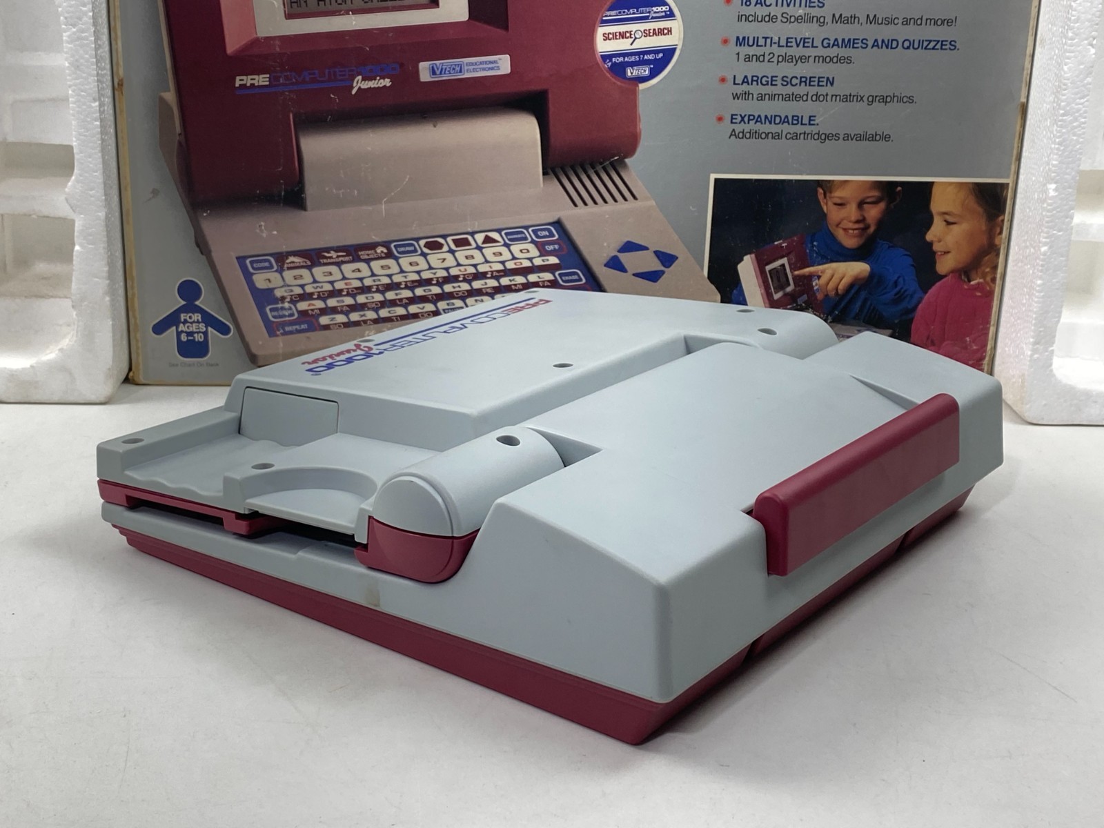 Vintage VTECH Pre Computer Junior 1000 Learning Educational Game 1990 NEW