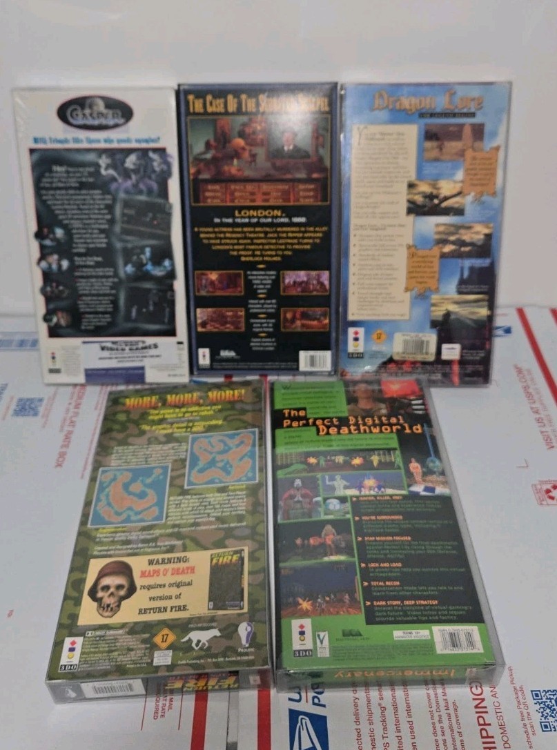 5 3DO Games Including New Sealed Casper, Dragon Lore, Immercenary READ LISTING!