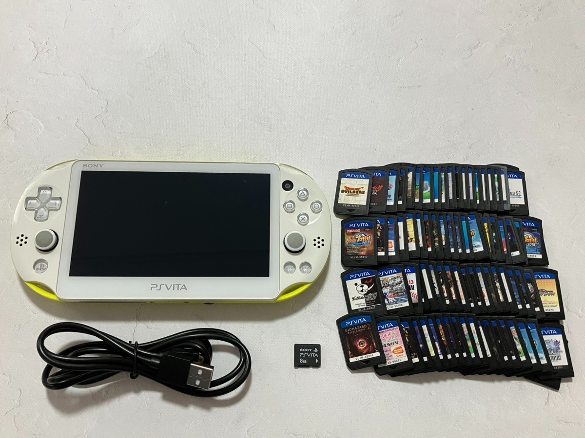 Sony PS Vita PCH-2000 Console with charger / Memory card random 2 games　from US