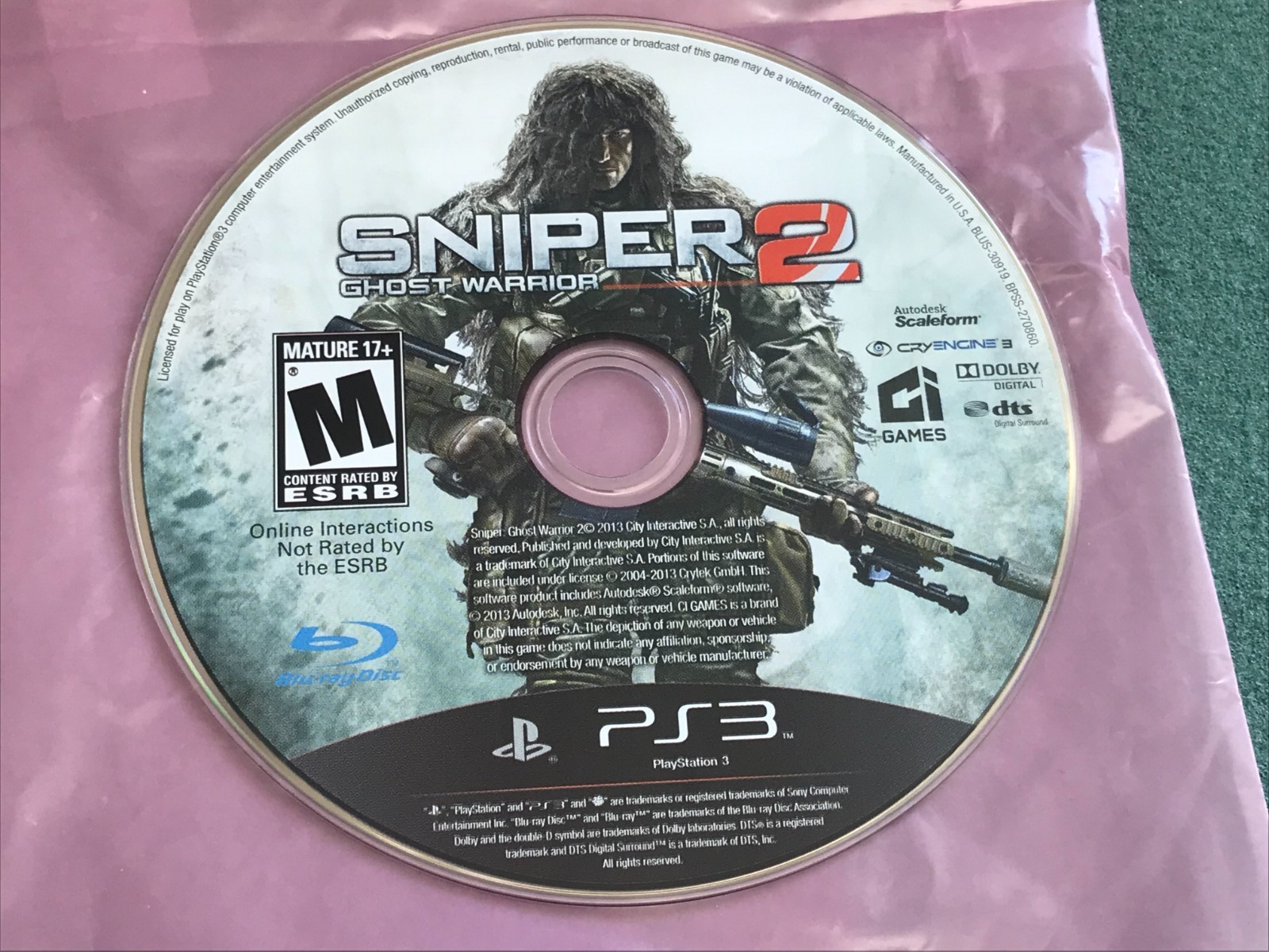 Sony PlayStation 3 PS3 160GB Console CECH-2501A w/ Sniper 2 Game *Read* – O492