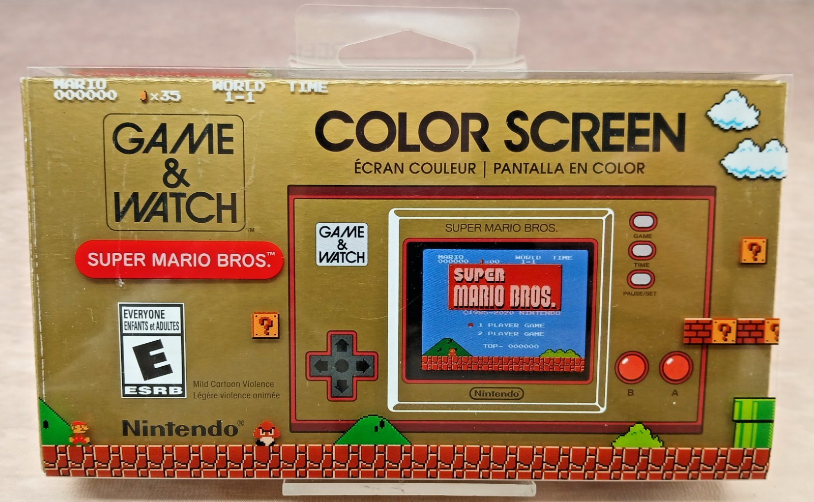 Nintendo Game & Watch Super Mario Bros Color Screen Handheld Console Tested