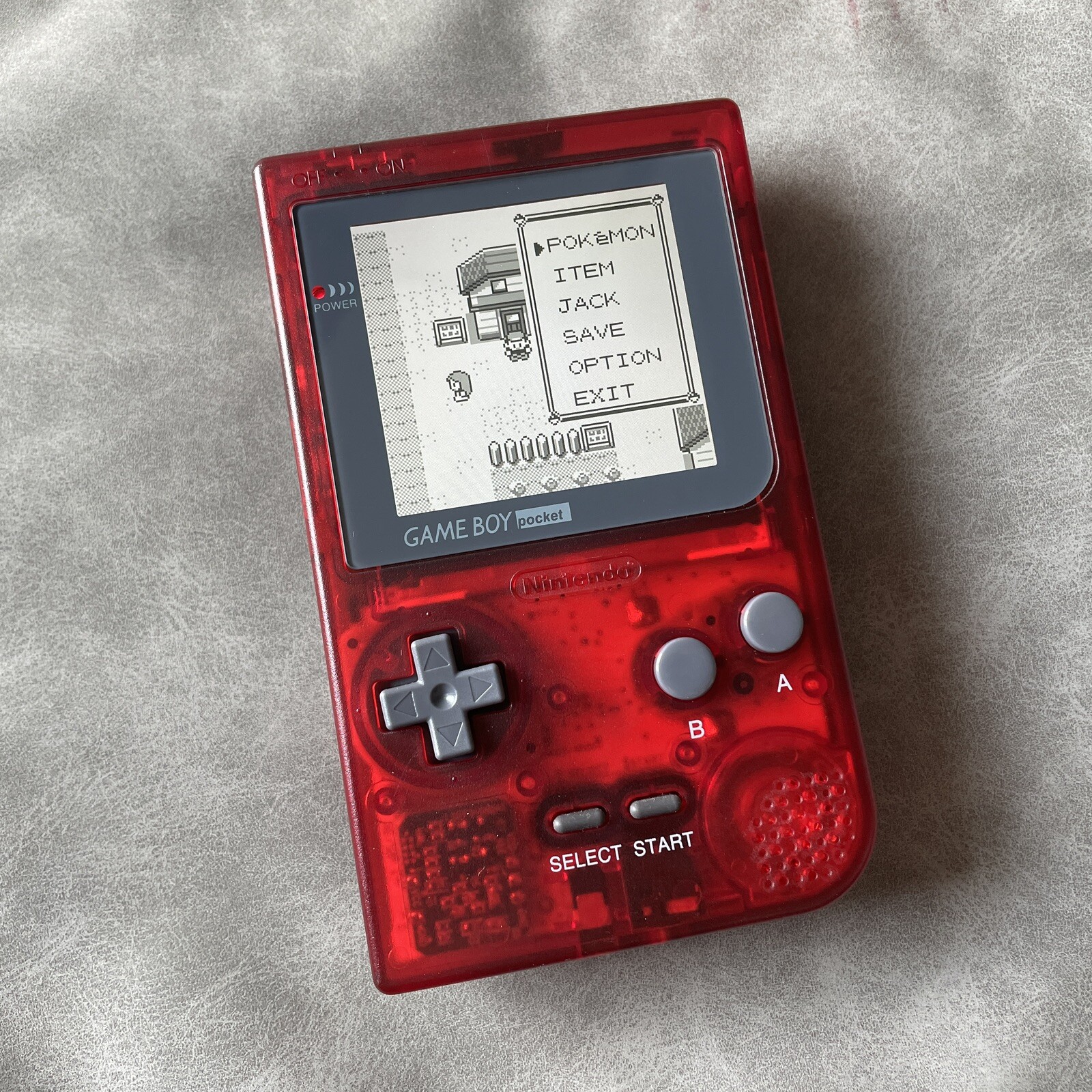 Nintendo Game Boy Pocket IPS screen red rosy 36 colour HD highlight