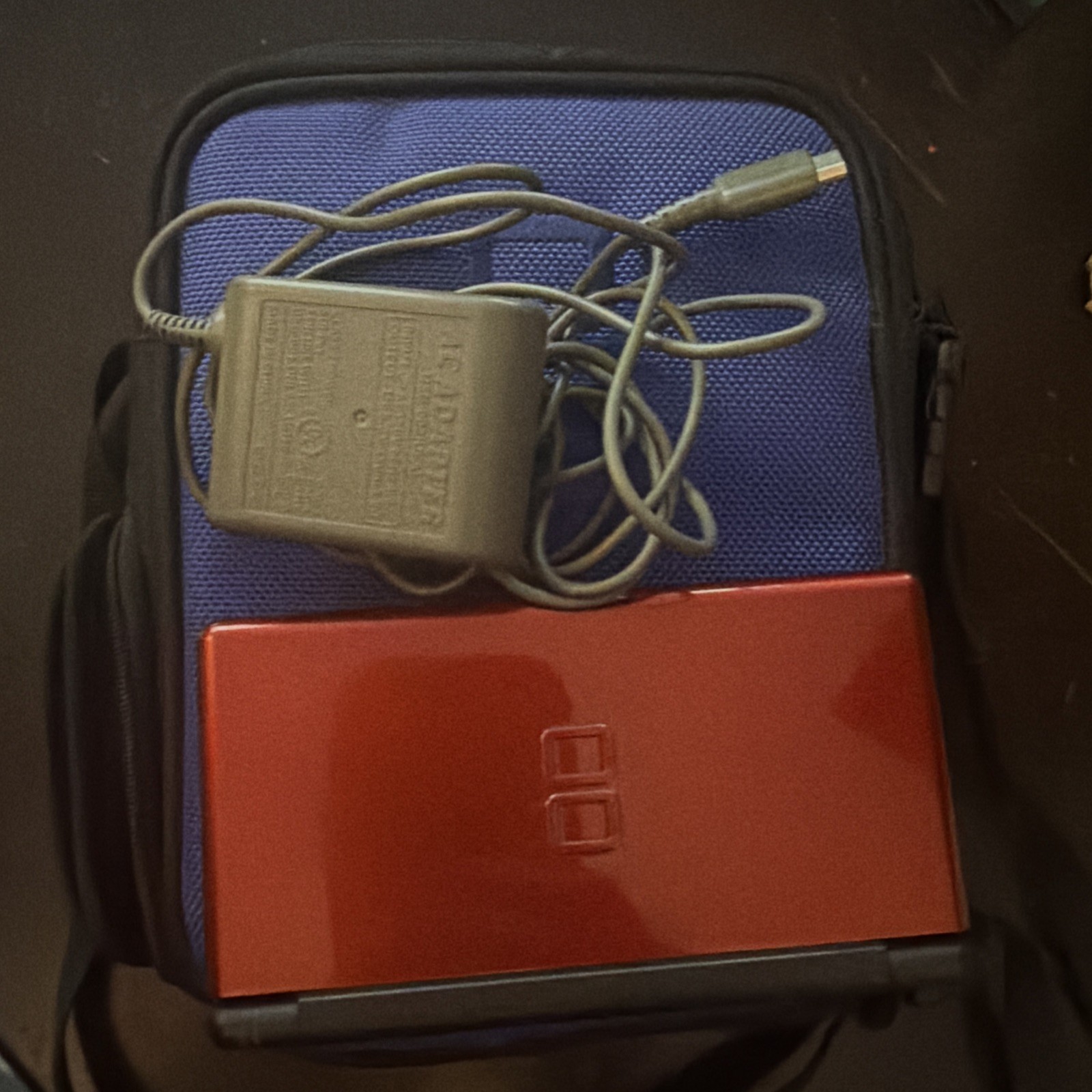 Nintendo DS Lite Crimson Red & Black Handheld Console USG-001