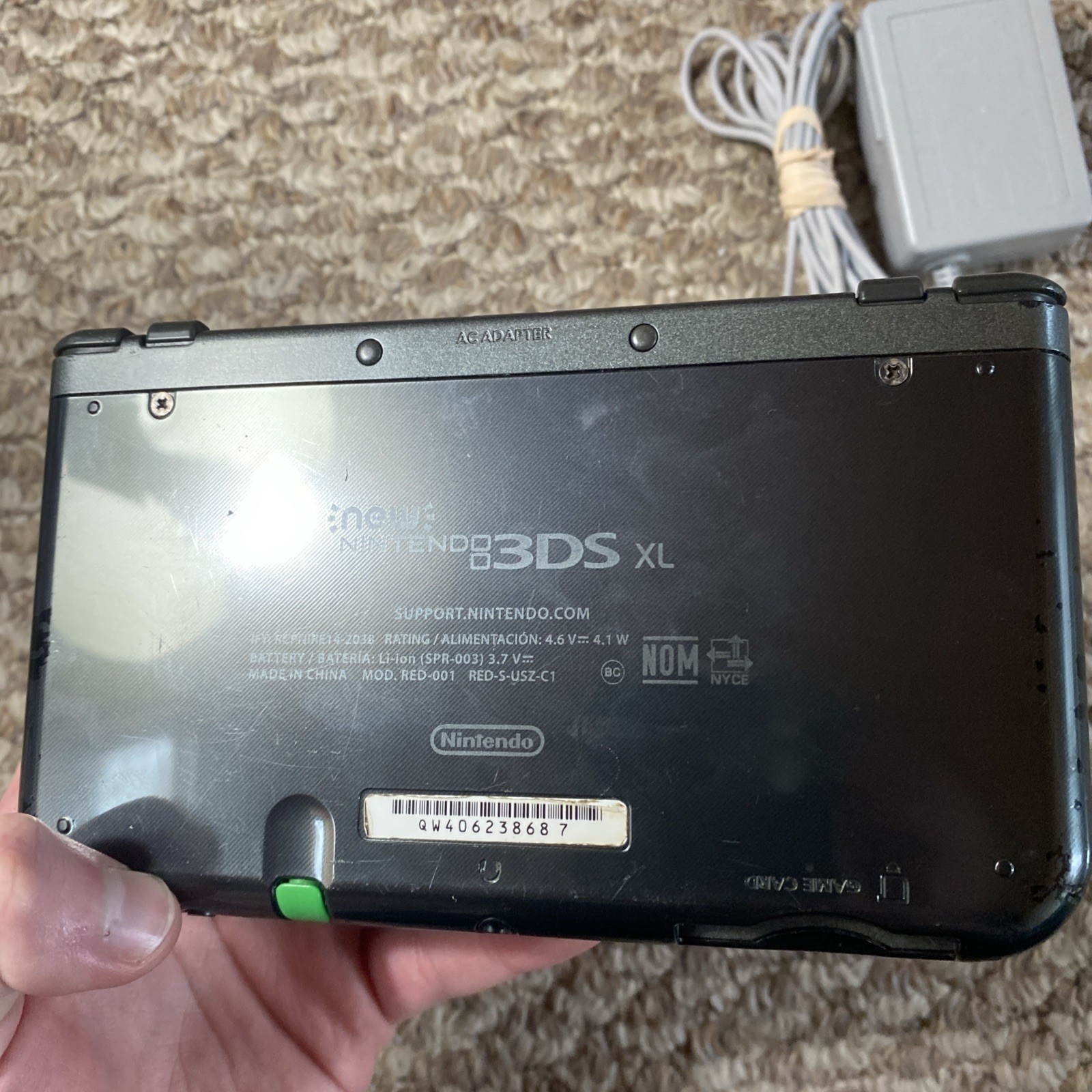New Nintendo 3DS XL Metallic Black USA Top IPS With Charger And Stylus