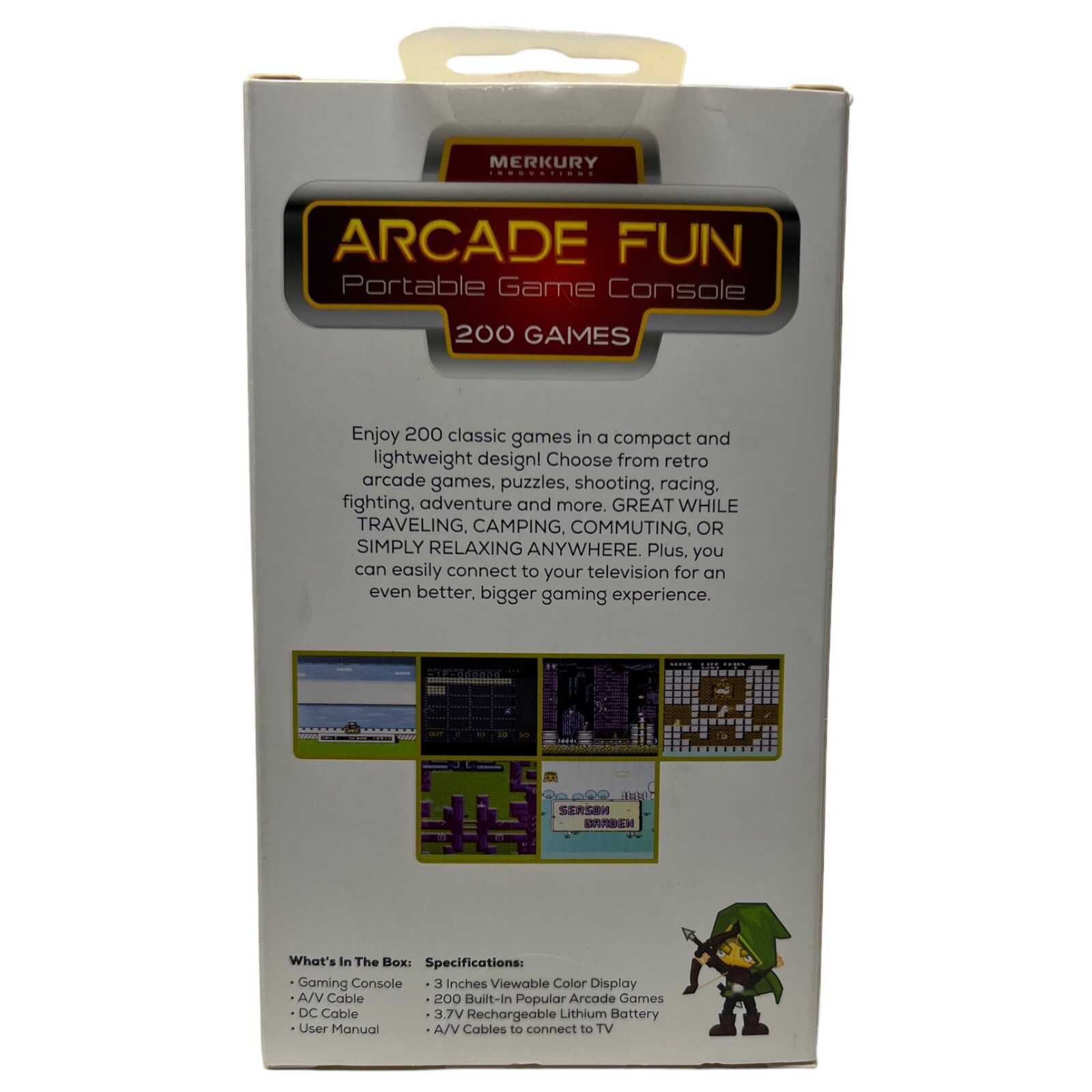 Merkury Innovations Arcade Fun Portable Gaming Console 200 Games