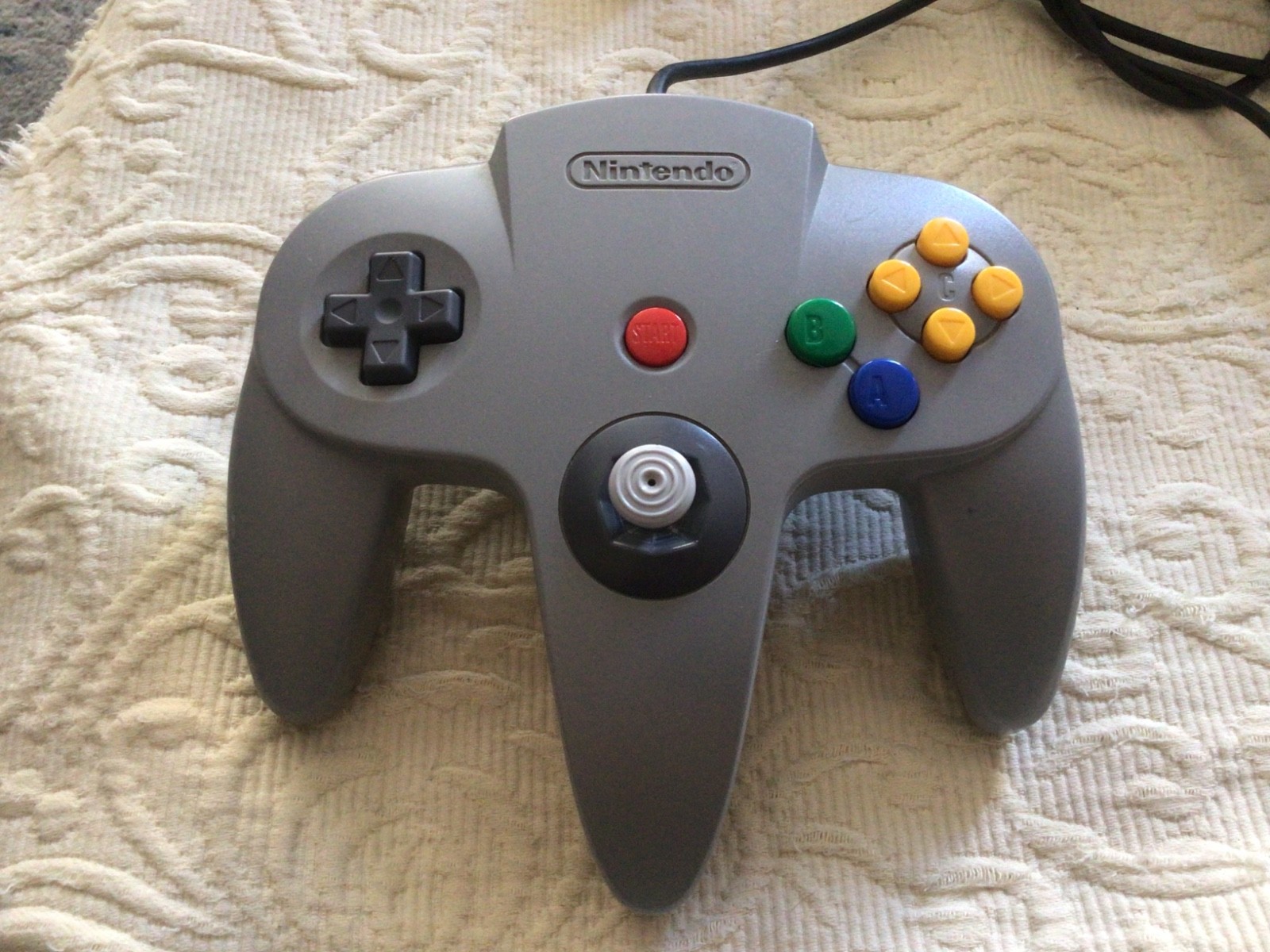 Nintendo 64 Console with wires-two first part controllers-one third party