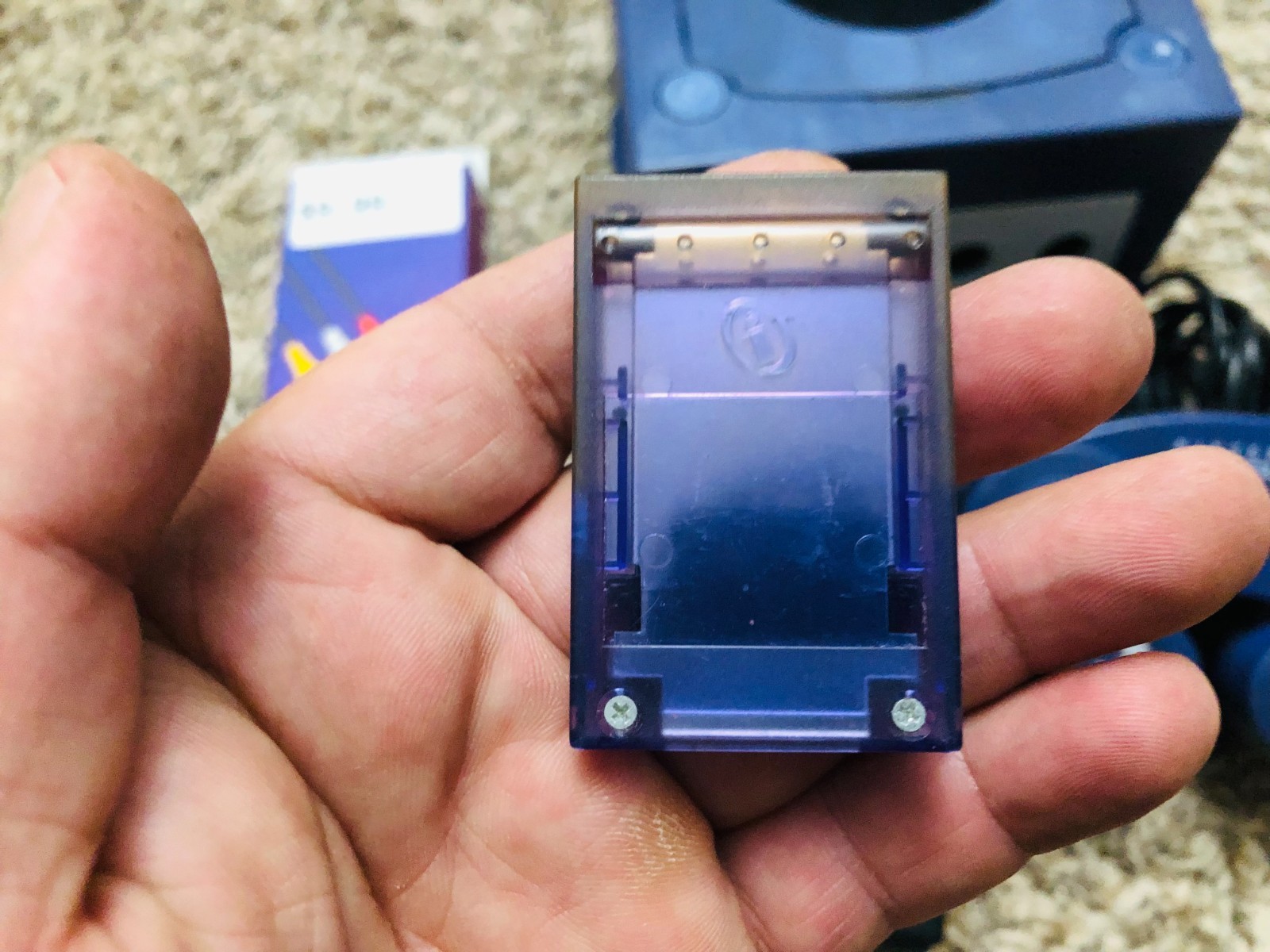 Nintendo GameCube Purple Console DOL-001 / 1 Remote / Power Adapter/ Video Cable