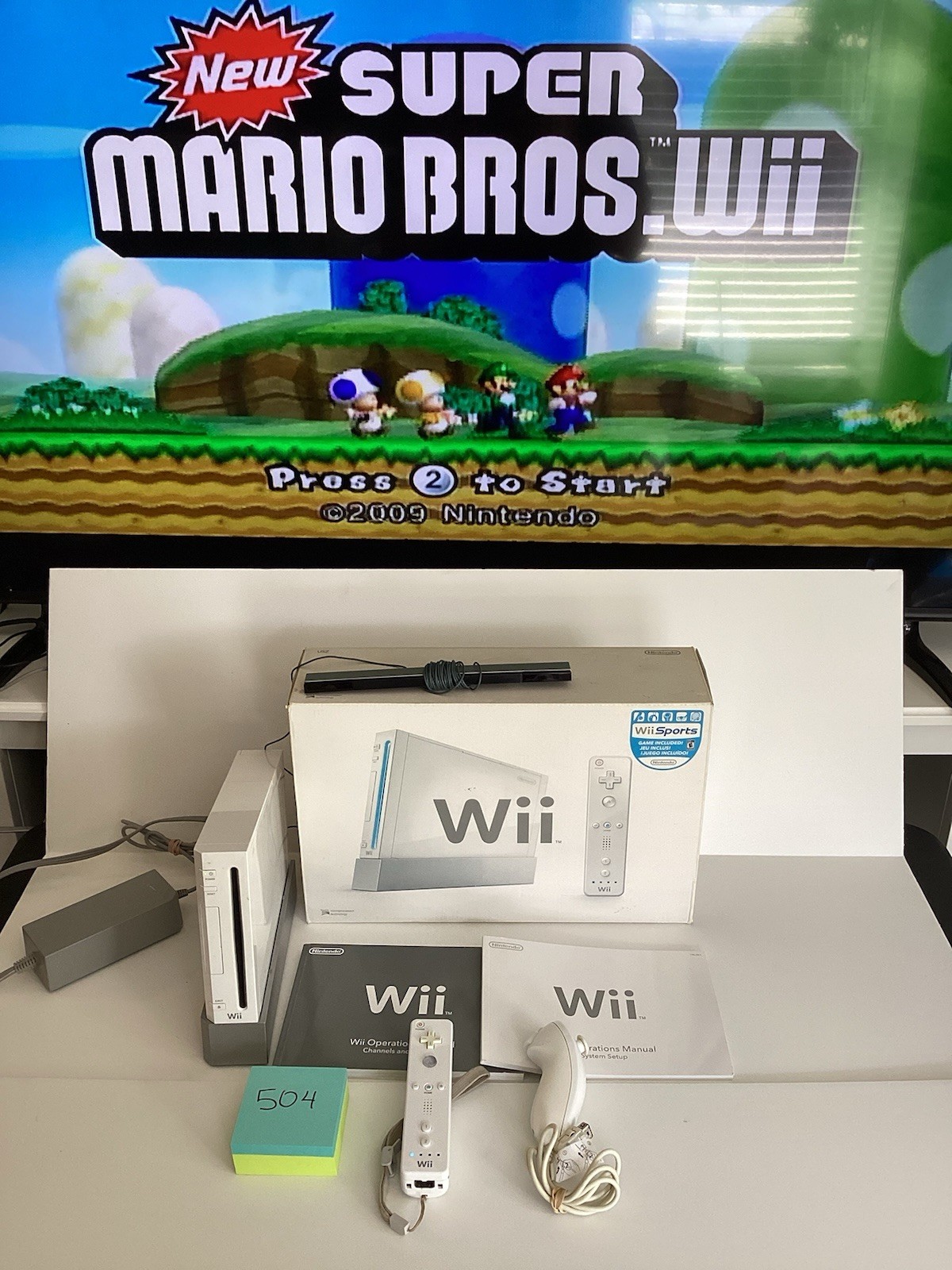 BOXED Nintendo Wii Video Game System RVL-001 Console Bundle Retro