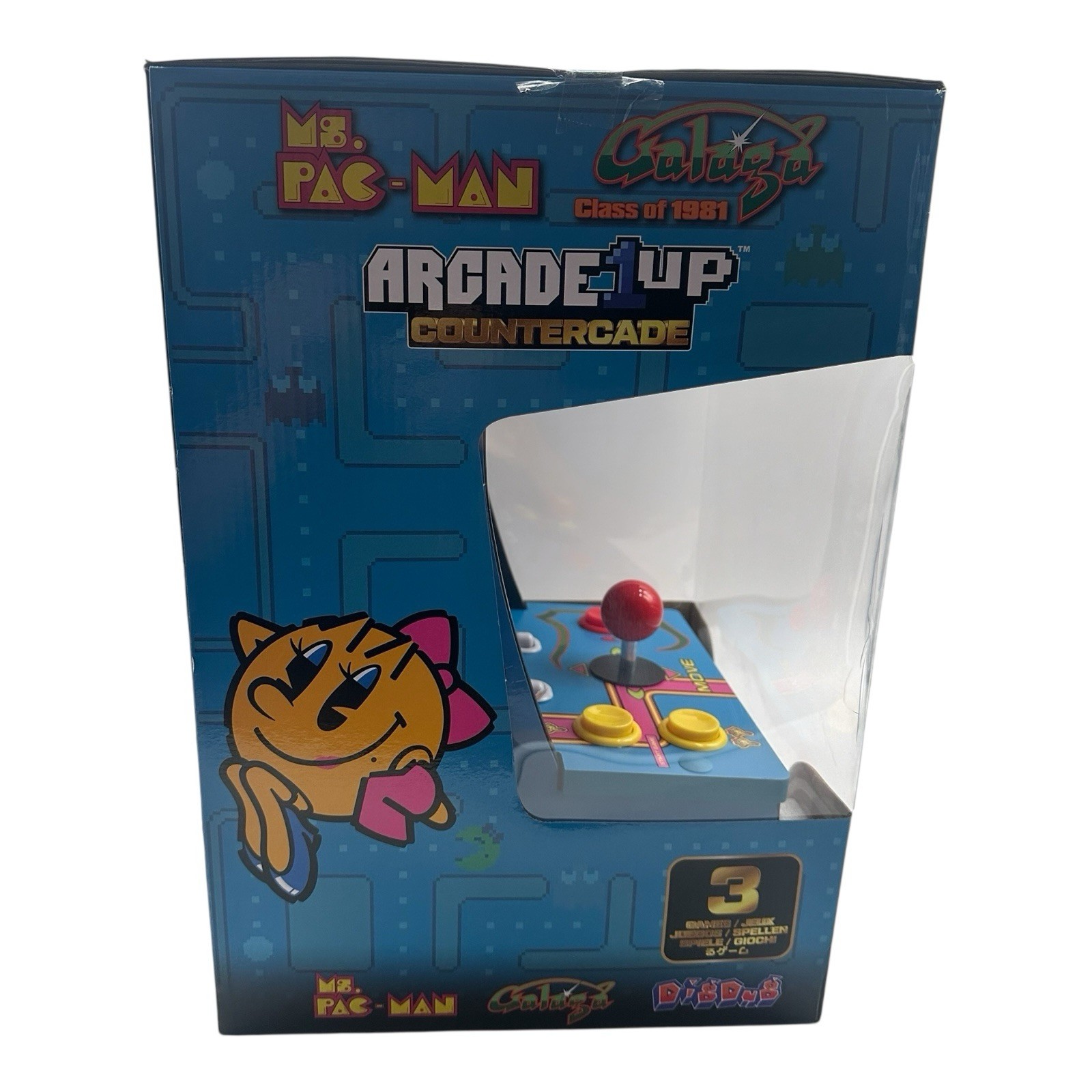 Arcade1Up Class of ’81 Ms. Pacman/Galaga Countercade – 3 Games in 1
