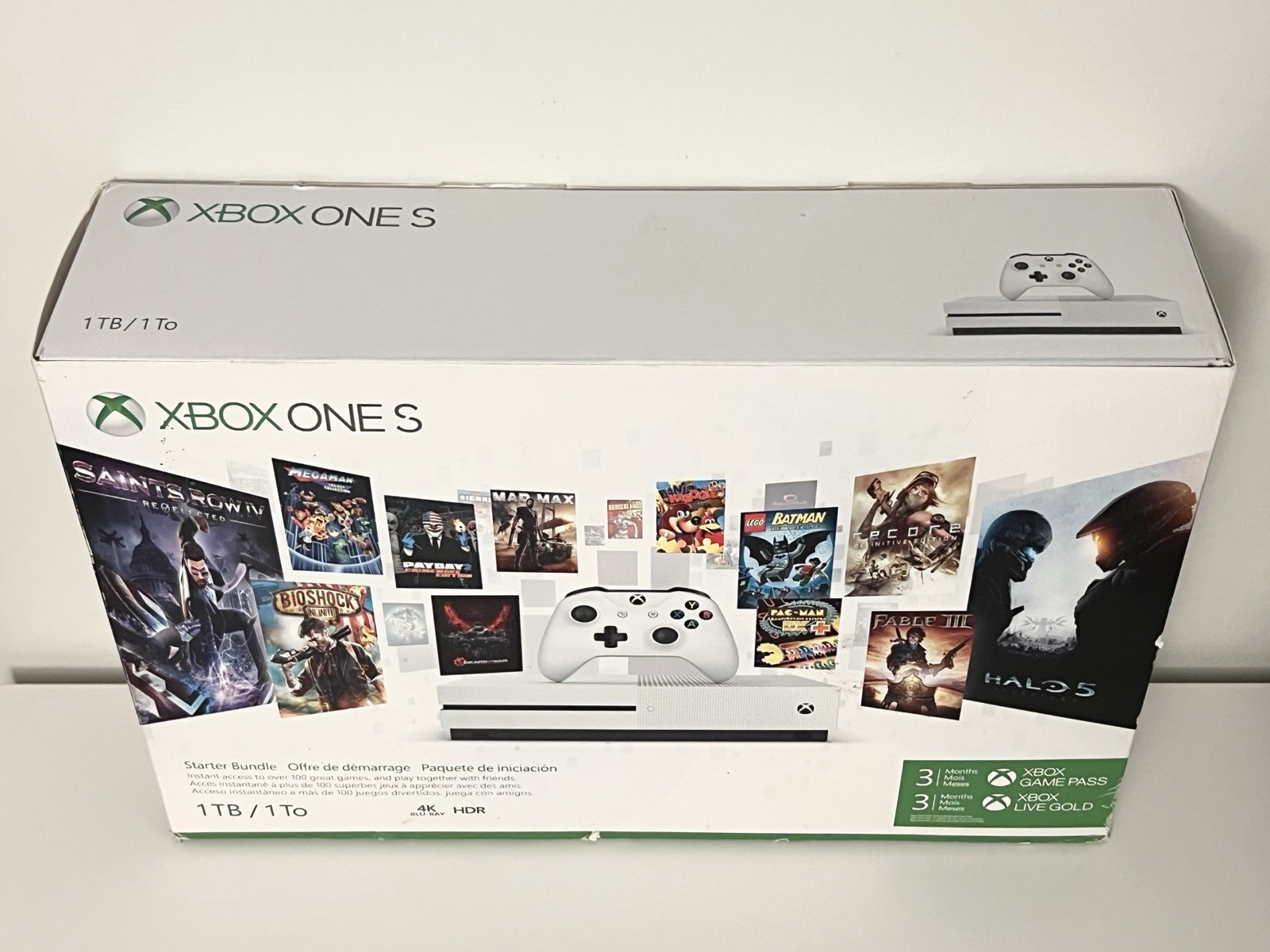 Microsoft Xbox One S 1TB Game Console SEALED + 3 Months Game Pass + Live Gold