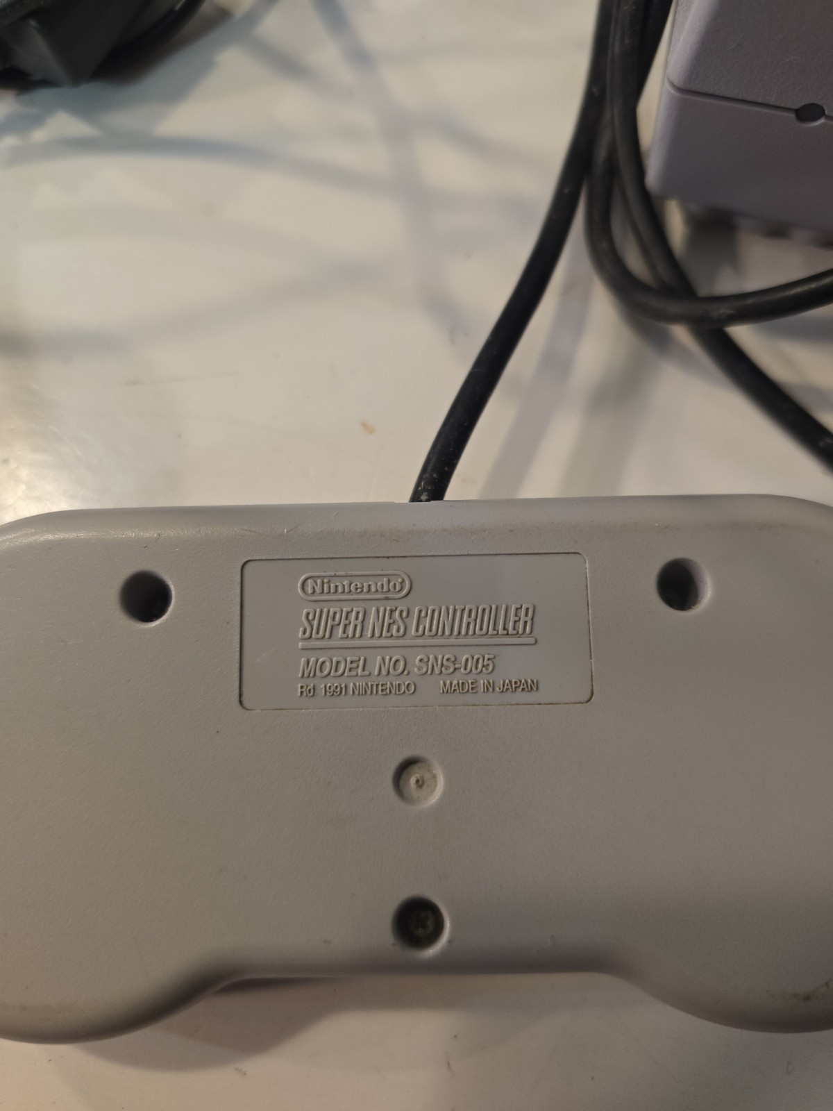 Nintendo Super Nintendo SNES SNS-001 Console Cords & 2 Controllers Untested VTG