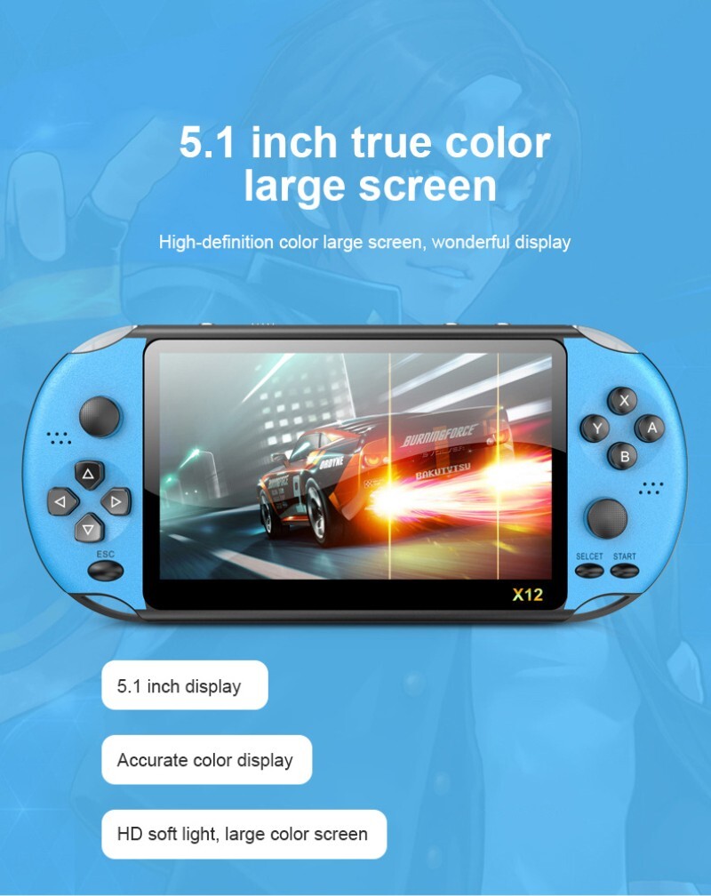 Portable Console 2000 Built-In Games TV Connection Retro Classic 5 Inch