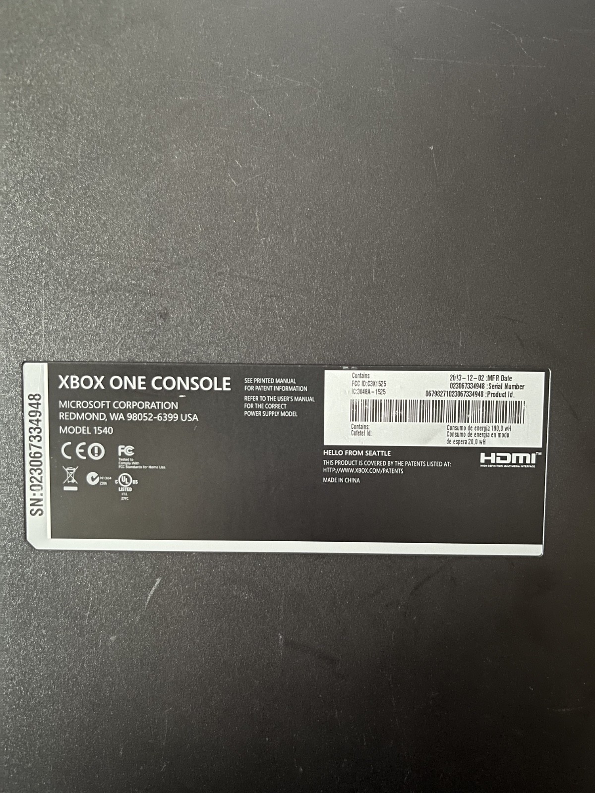 Xbox One 1540 500GB Black Console Bundle/Cords Madden 21/22/23