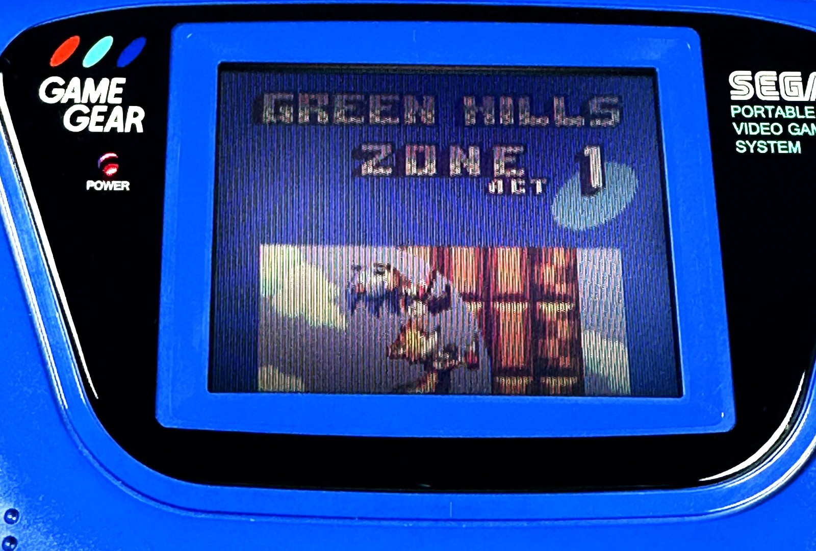 ❤️ SEGA Game Gear BLUE Console RECAPPED w CERAMIC SMD Caps, Glass Lens, Game
