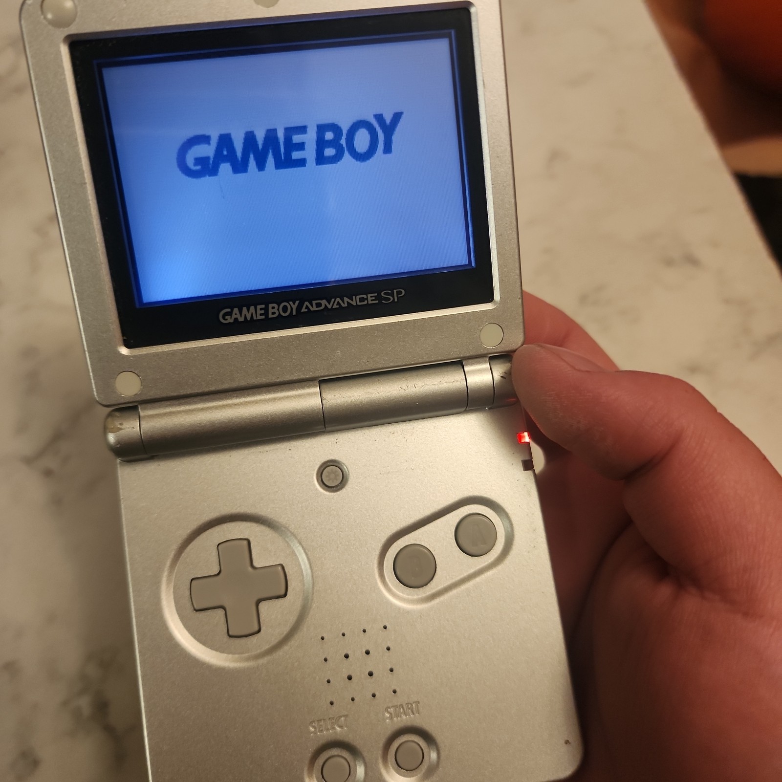 Game Boy Advance GBA SP AGS 001 Handheld System – Silver – Tested/Works