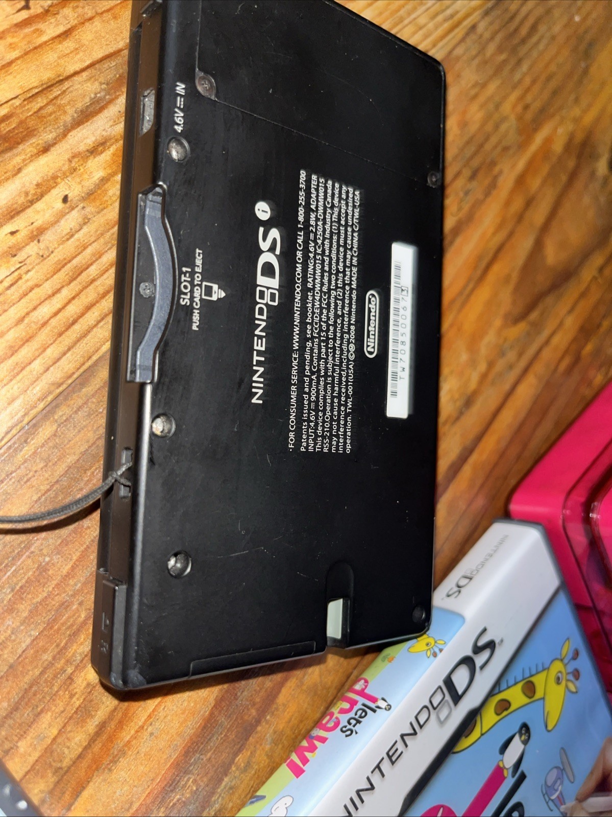 Nintendo DSi (TWL-001) 2008 Black Bundle w/ 5 Games & Carrying Case