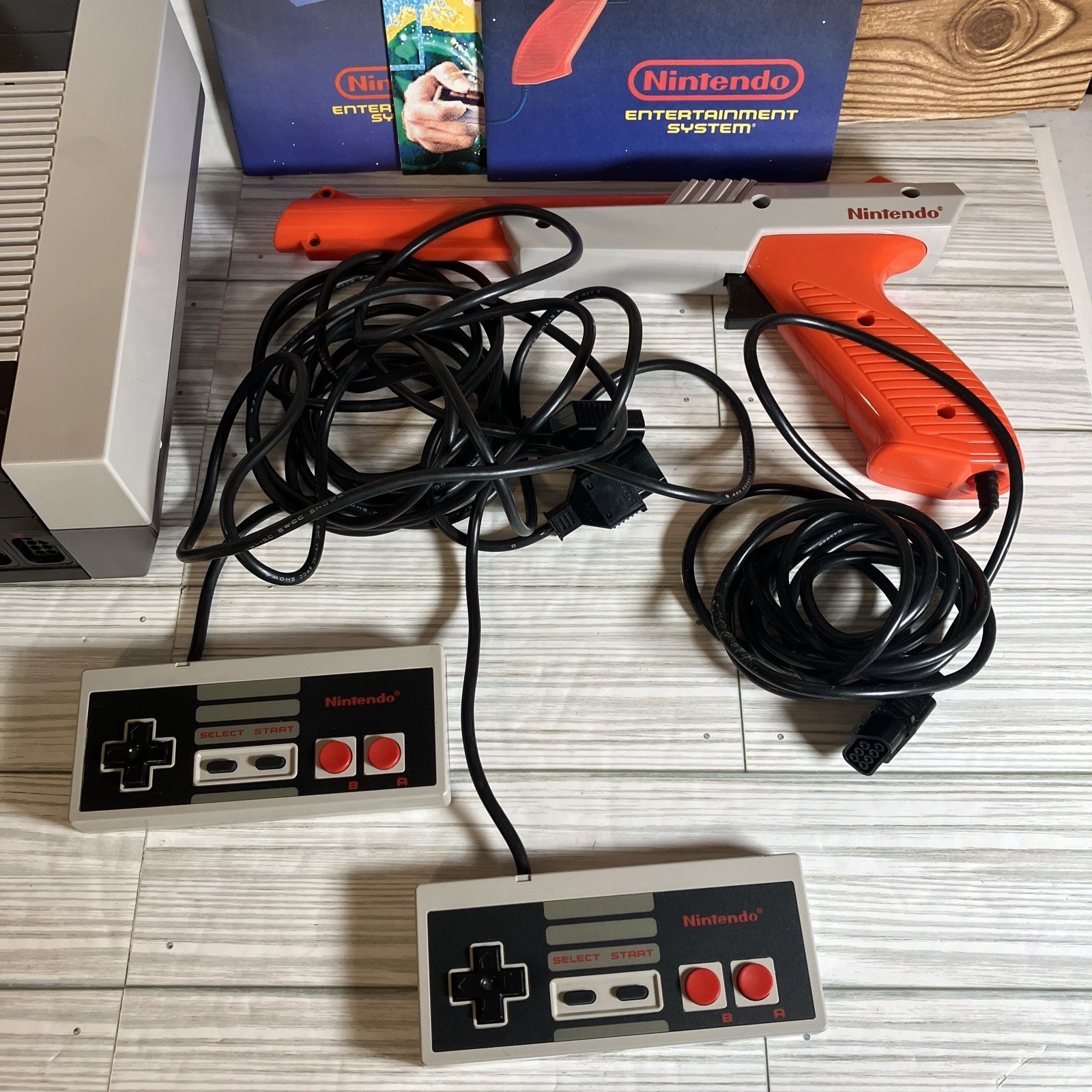 Nintendo NES Action Set Home Console – White/Gray In Box With Foam And Inserts