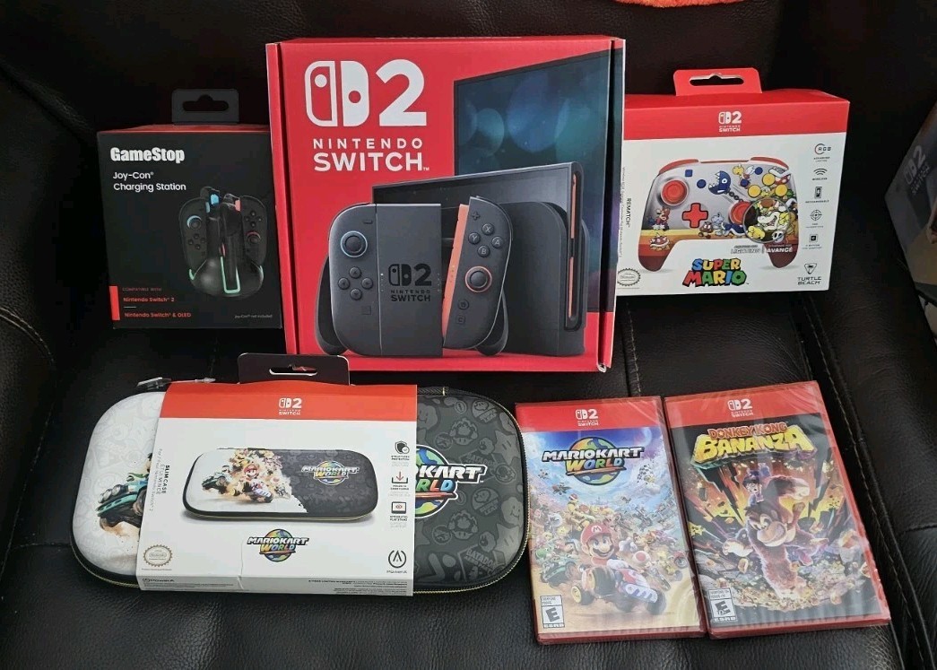 Nintendo Switch 2 Bundle! Mario Kart Donkey Kong Charger Controller