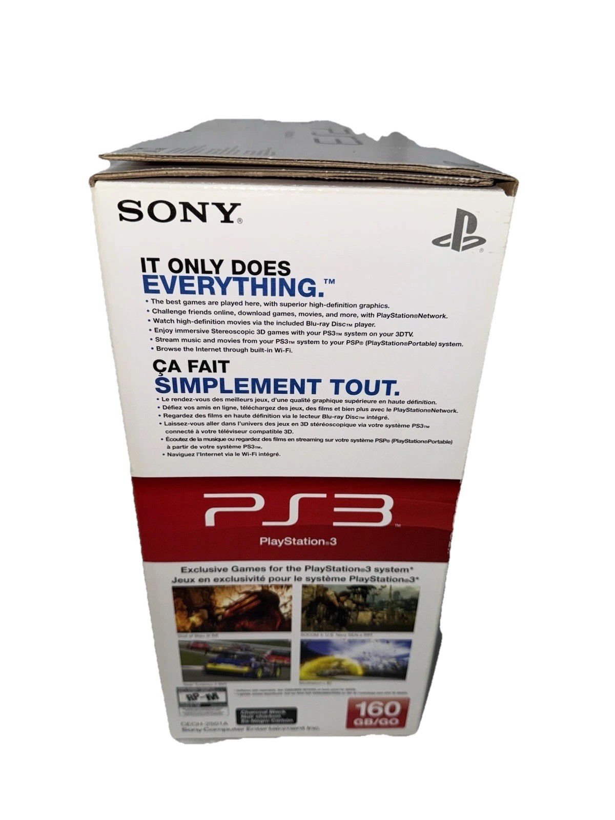 PlayStation 3 PS3 Slim 160GB Console CECH-2501A Completed In box CIB. TESTED!!
