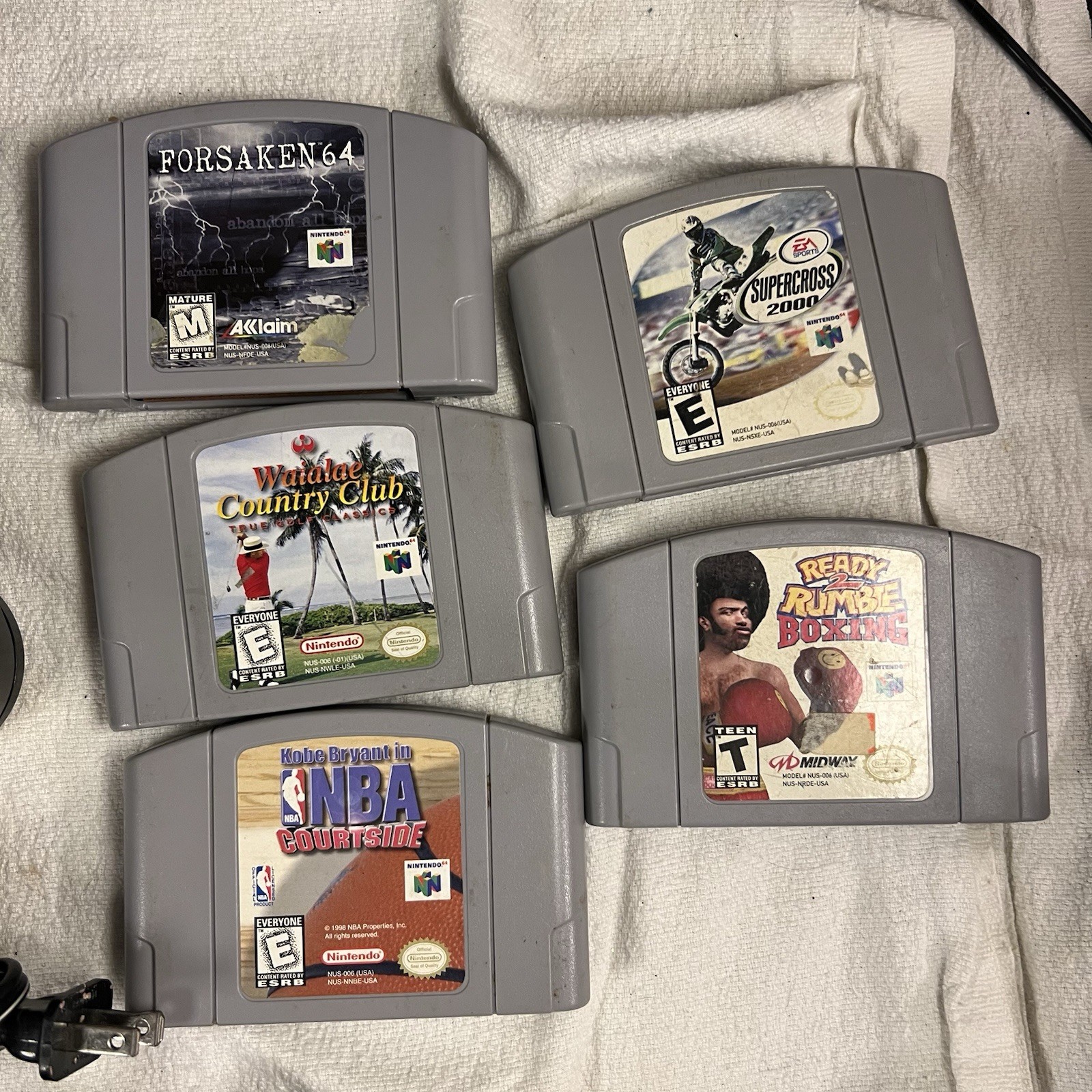 Nintendo 64 System Home Console Charcoal Gray Bundle 5 Games
