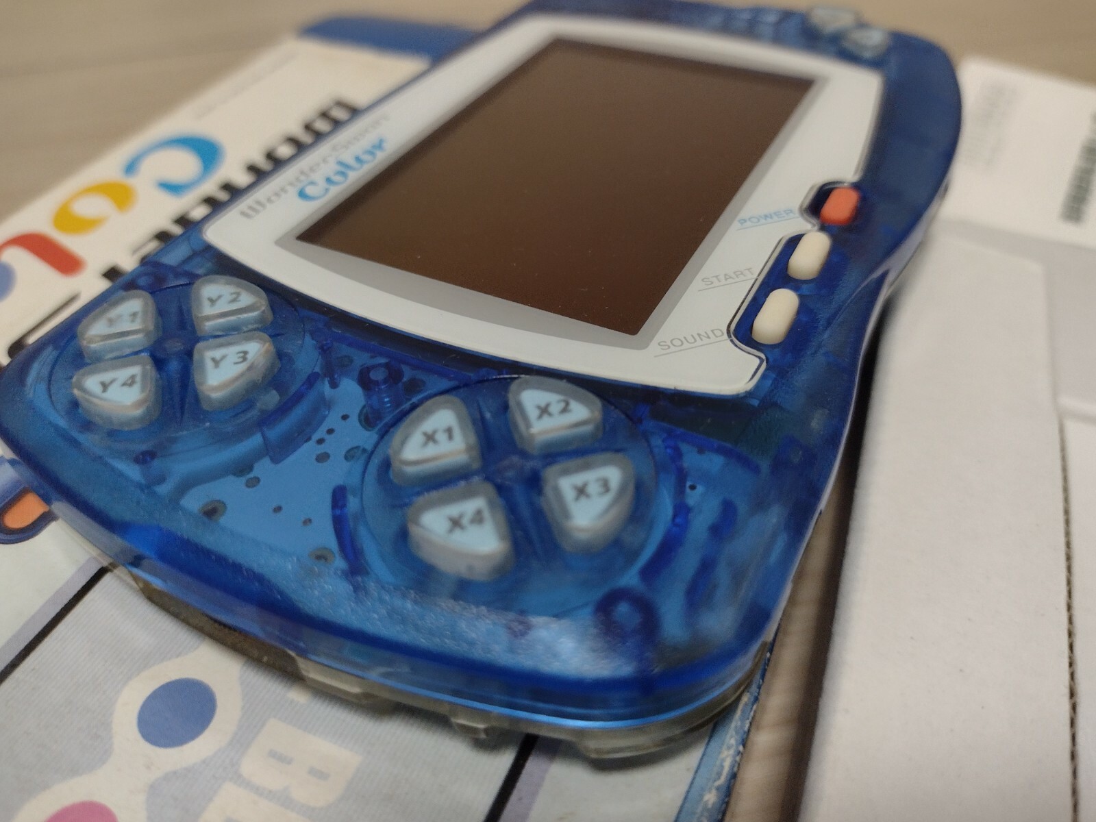 WonderSwan Color Console CRYSTAL BLUE WSC-001 Boxed Bandai 0100669754 ws