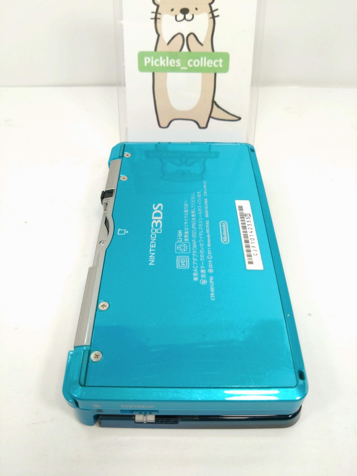 3DS Aqua Blue CTR-001 w/Charger 4GB Language Japanese Tested Nintendo 0525C