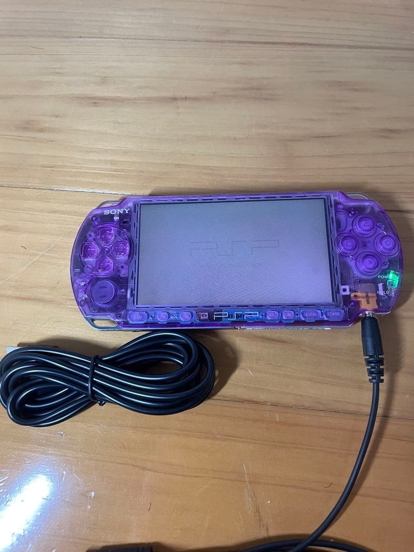 Sony PSP-3000 Purple Clear Shell Console Tested Working Region Free