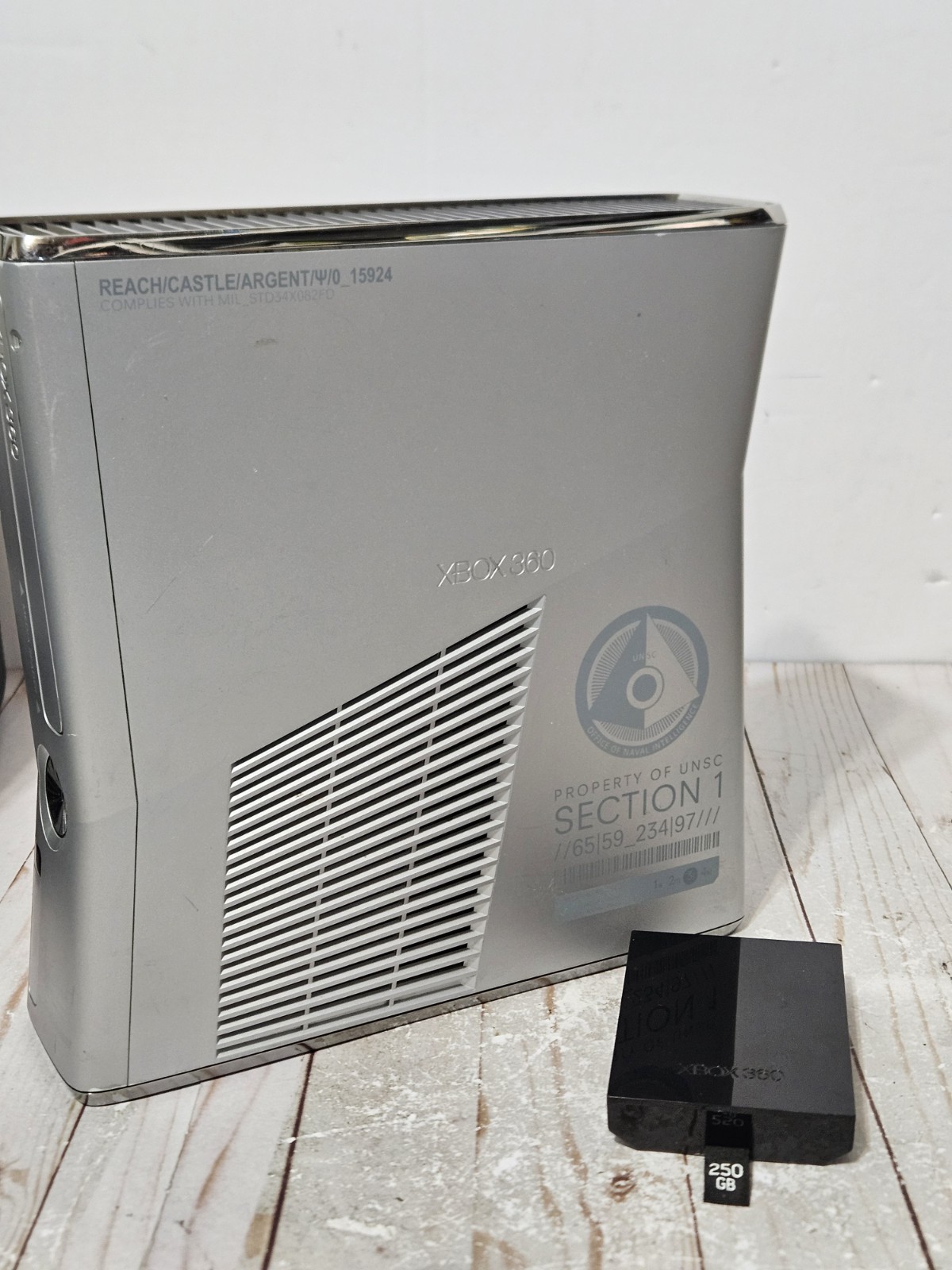 Microsoft Xbox 360 Slim Halo Reach Limited Edition Console Only Tested 250GB