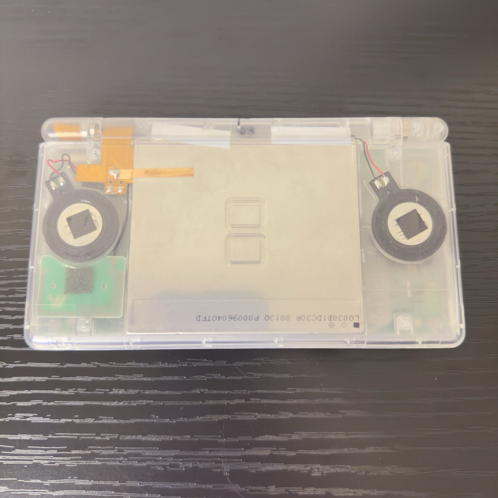 Nintendo DS Lite Clear Transparent Reshell Console w/ Charger Stylus GBA Slot