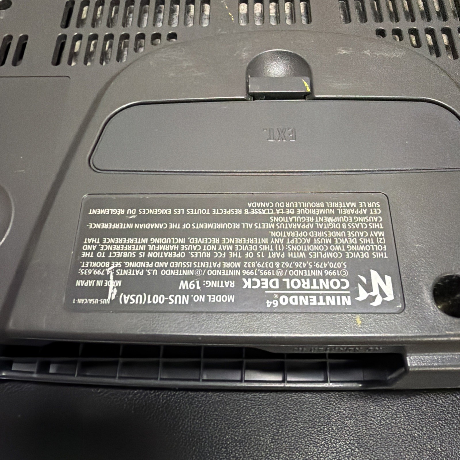 Nintendo 64 N64 Console Gaming System Only NUS-001 Black Console Only No Jumper