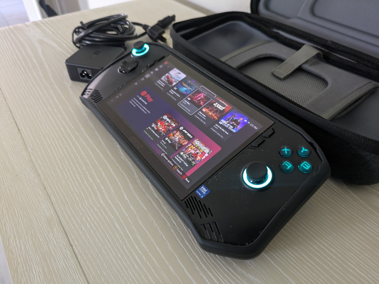 MSI Claw 7 Handheld PC w/ Case, Charger & 256GB microSD.