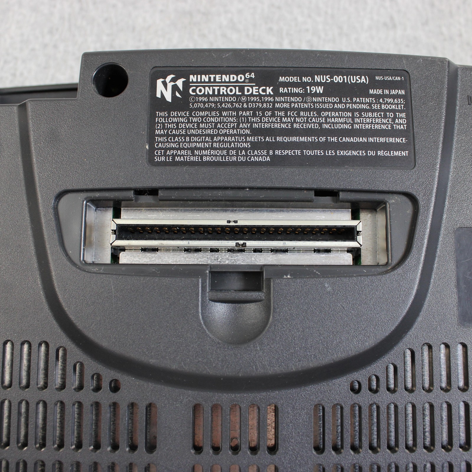 Nintendo 64 Gray Console System NUS-001 USA NTSC Jumper Pak AC Adapter UNTESTED