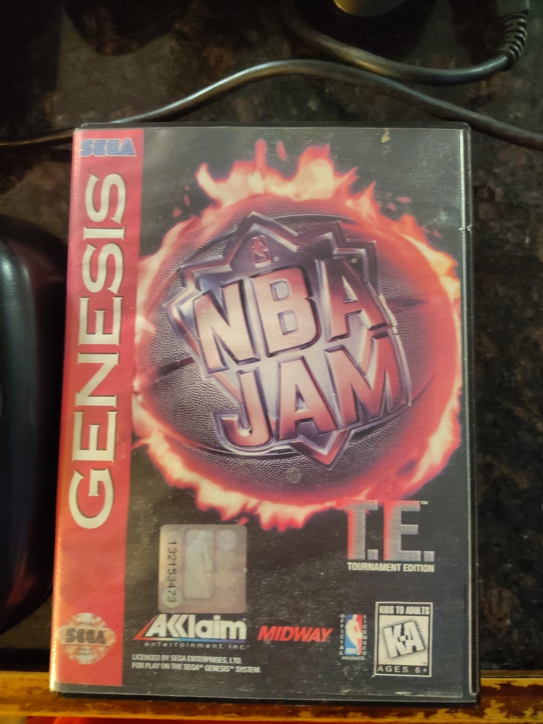 Sega Genesis Console 1 Controller 1 Arcade Stick NBA Jam TE And All Cables Read