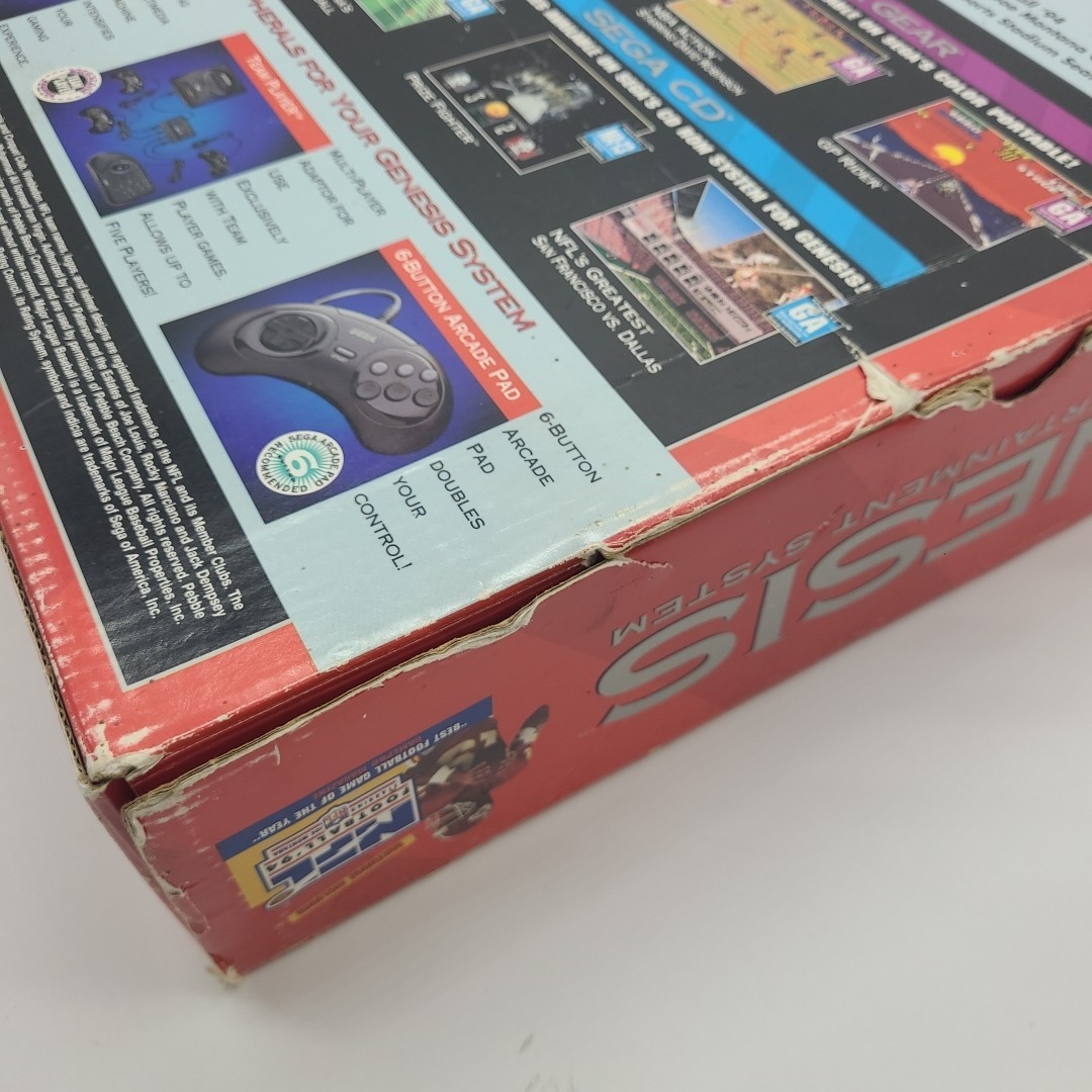 Sega Genesis Sega Sports System NFL Football 94 Console Complete Missing Cushion
