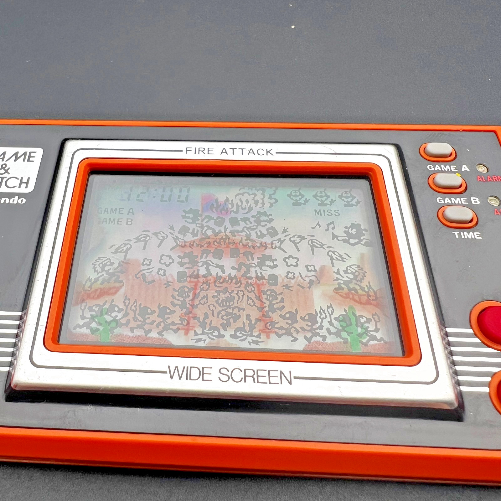 Nintendo Game & Watch Fire Attack ID-29 Box & Manual Tested Working Vintage