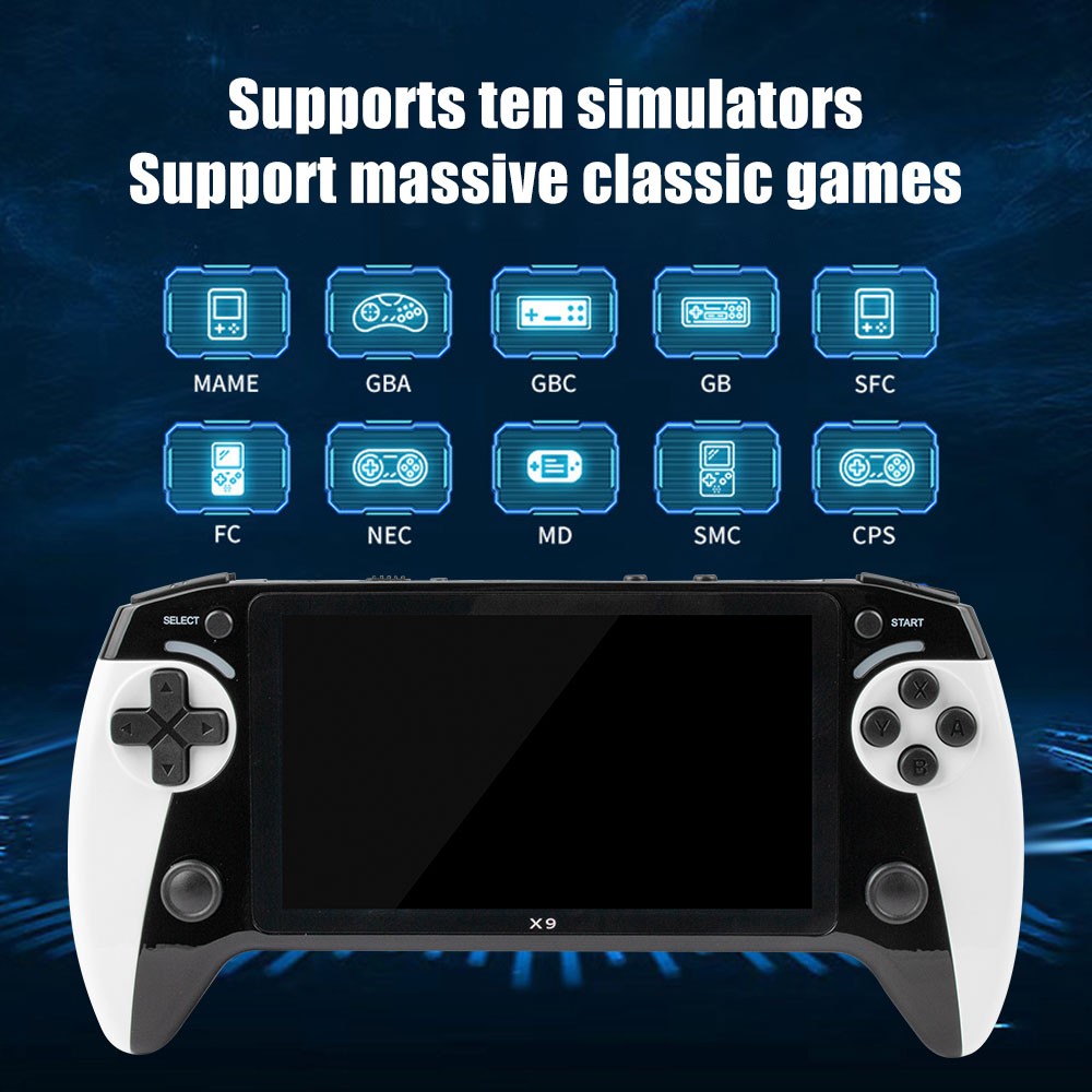 X9 Retro Handheld Game Console – 5.5» Screen, 3000 Games, Type-C Charging OY