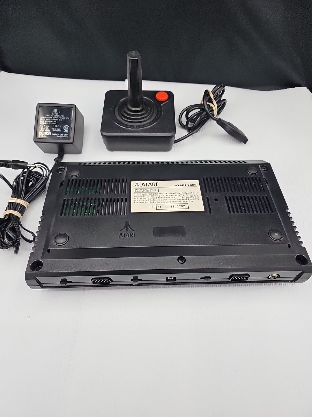 Atari 2600 Jr. Console w/ Joystick Controller & Atari AC Adapter POWERED ON ONLY