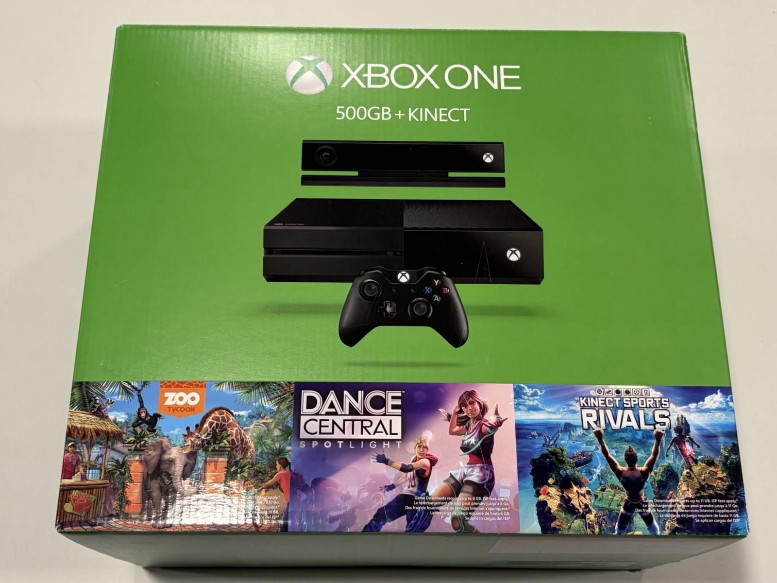 Microsoft Xbox One Console Bundle w/ Kinect, Controllers, Original Box & Inserts