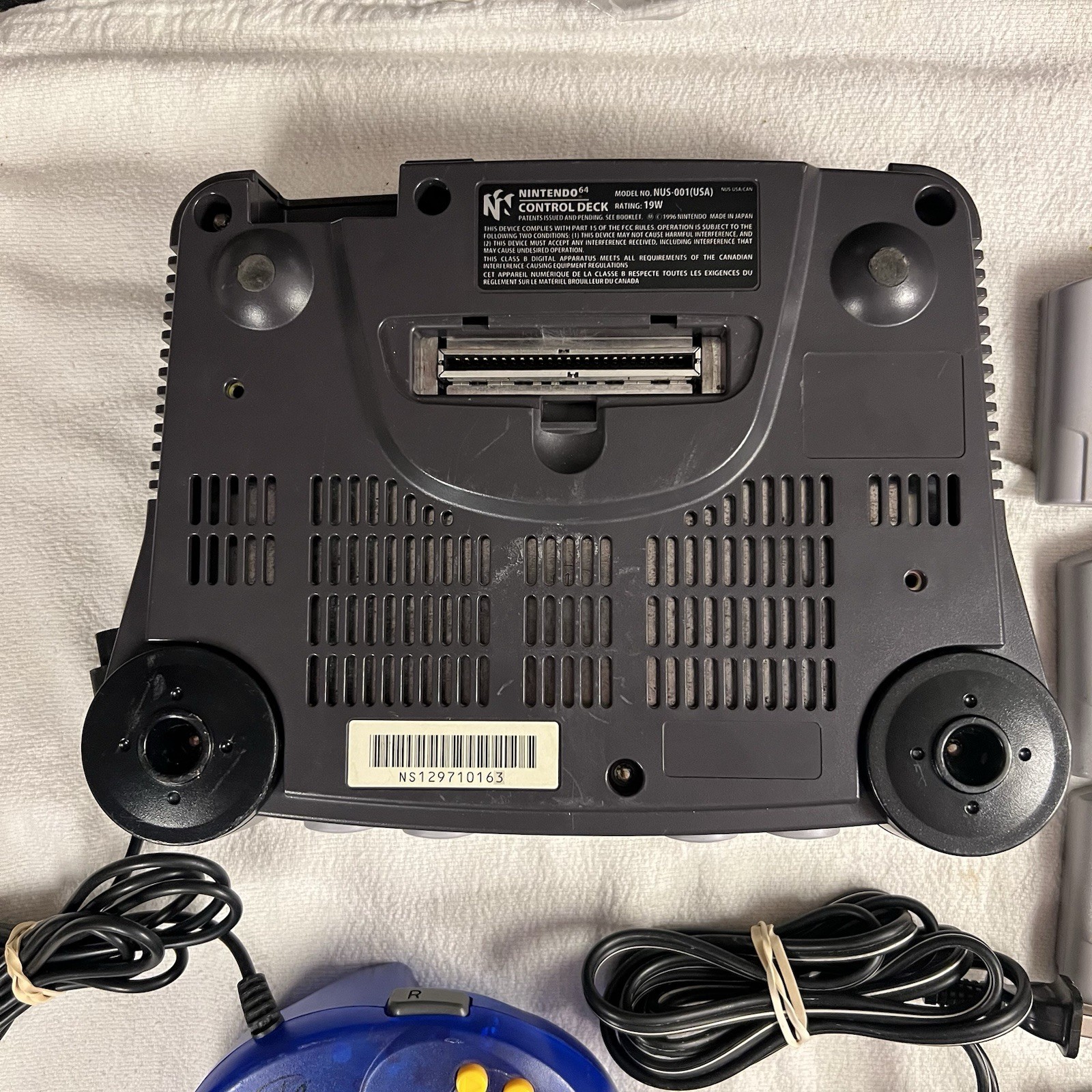 Nintendo 64 System Home Console Charcoal Gray Bundle 5 Games