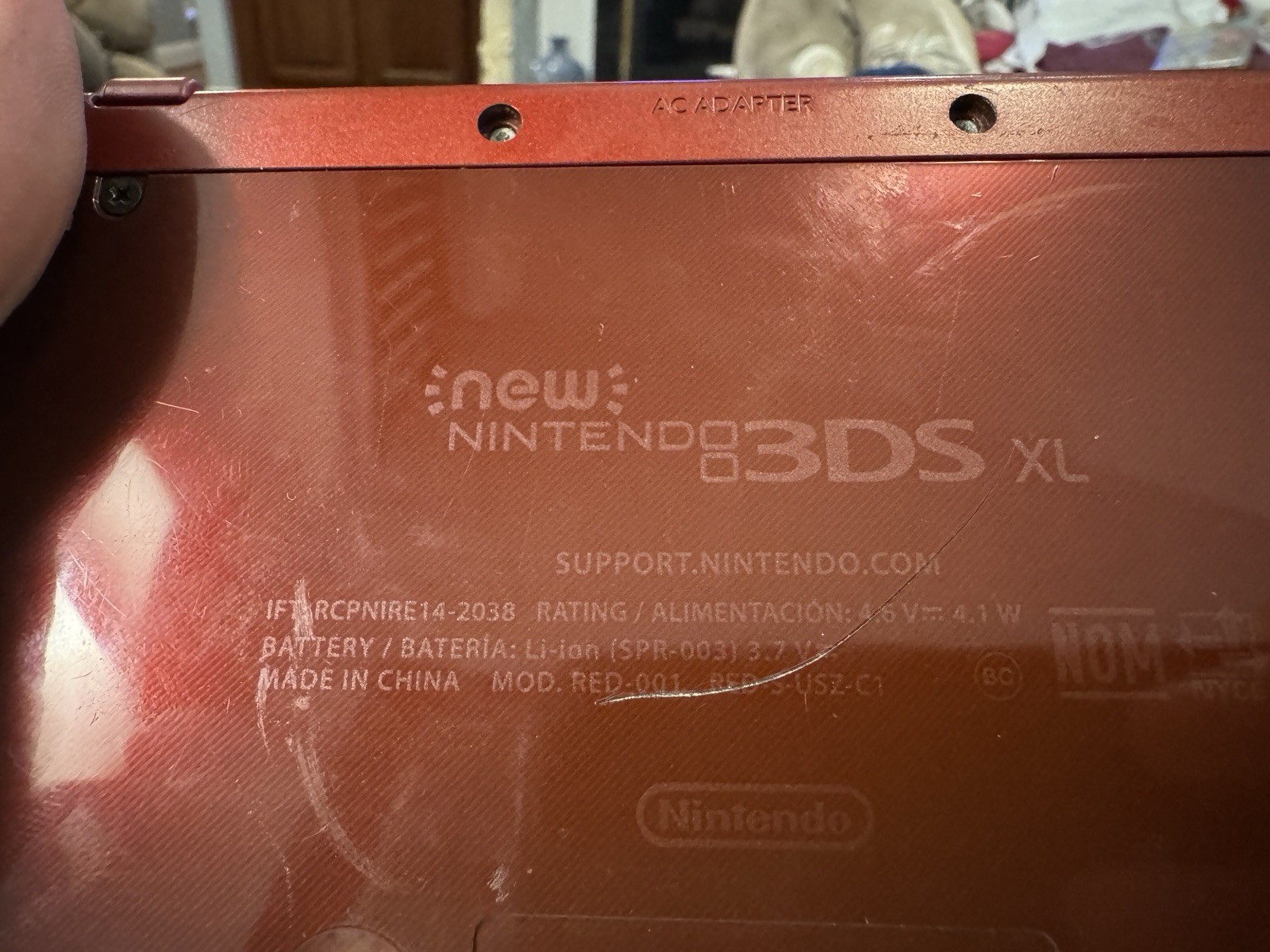 Nintendo 3DS XL Red Handheld System with 3D Audio Technology