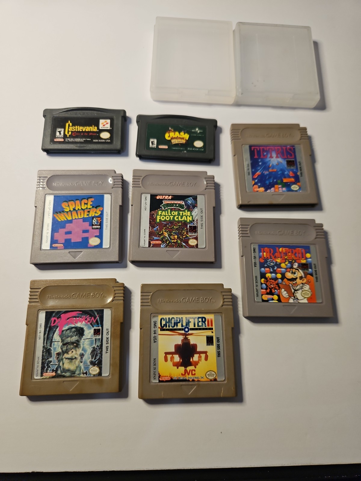 Nintendo Game Boy Advance SP AGS-001 Blue 8 Games Castlevainia Crash TMNT