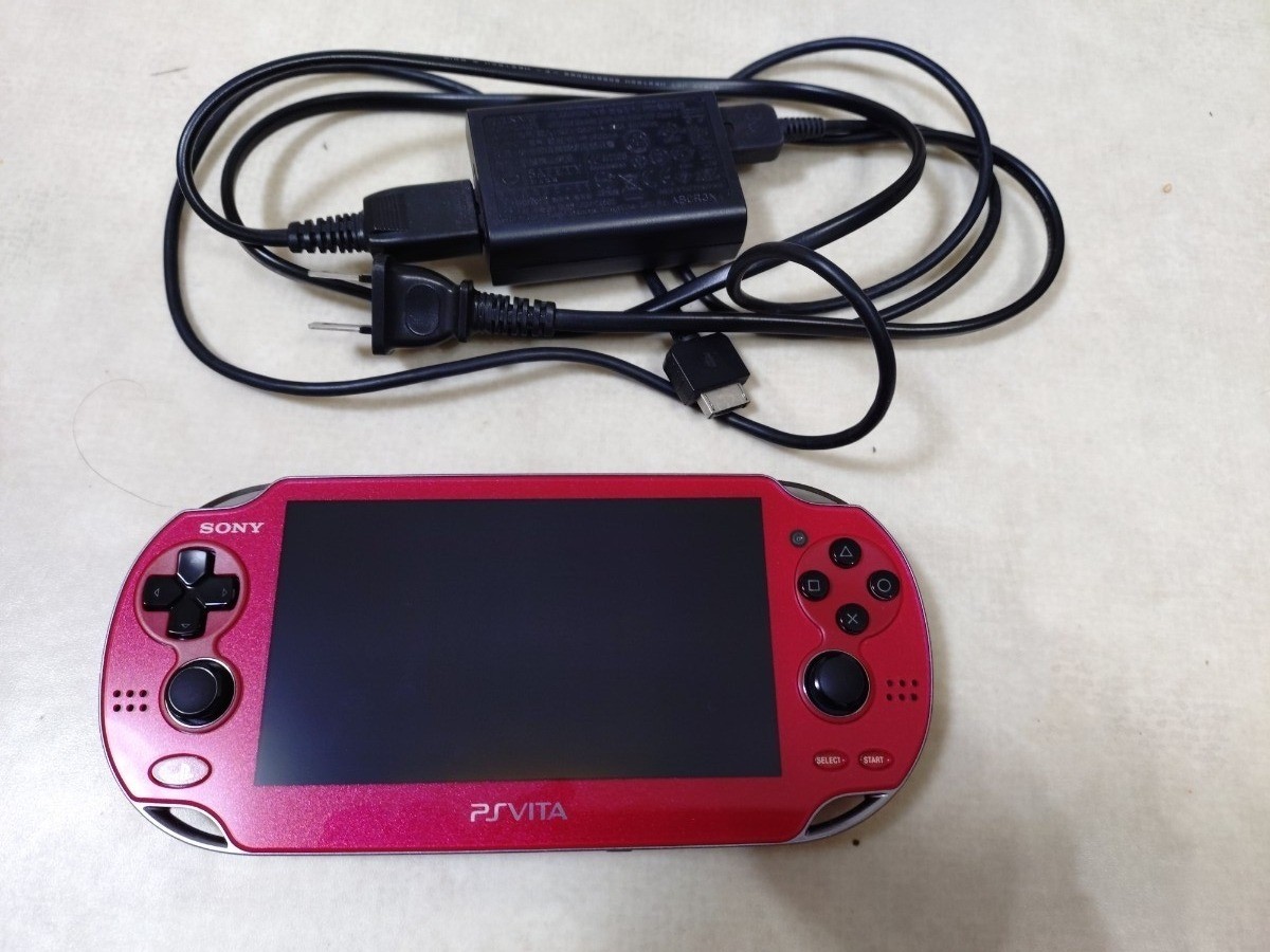 PS Vita Cosmic Red PCH 1000 ZA03 Console w/Charger PSV