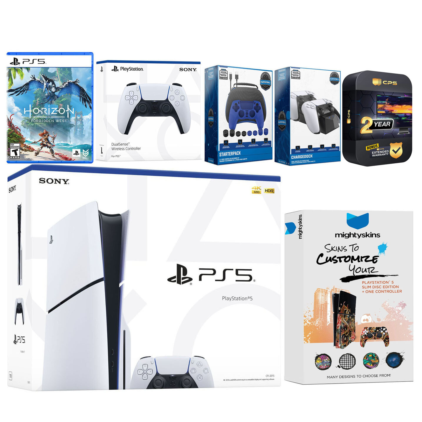 Sony Playstation 5 Slim Disc + Horizon Forbidden West, Controller