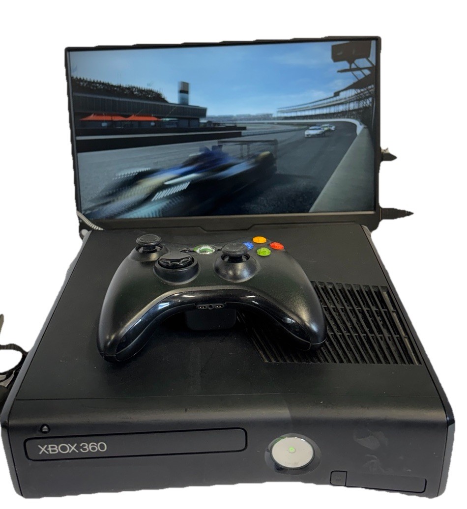 Xbox 360 Slim Console Controller Bundle! Tested! (monitor not included)