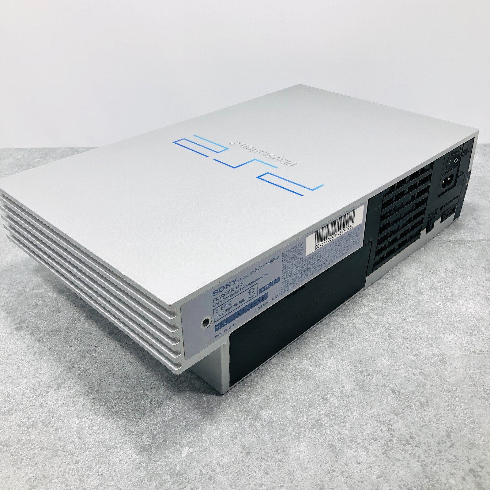 [Ex+5] Sony PS2 / Playstation PS 2 SCPH 39000 Silver Console NTSC-J Japan 06-37