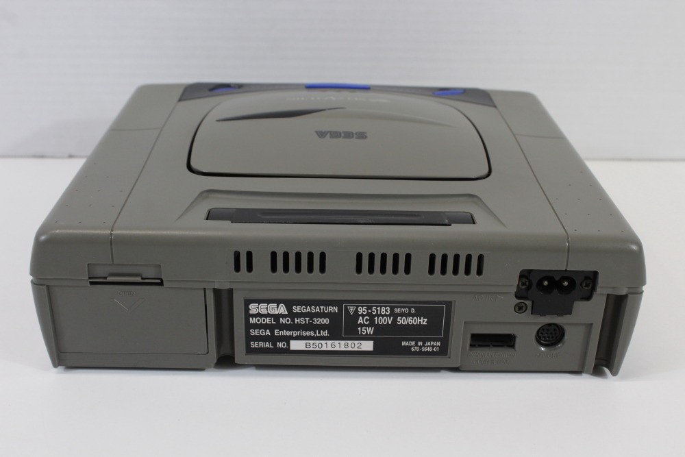 SEGA Saturn Gray Console Controller x2 AC AV HST-3200 SS JP Japan WORKING A VG